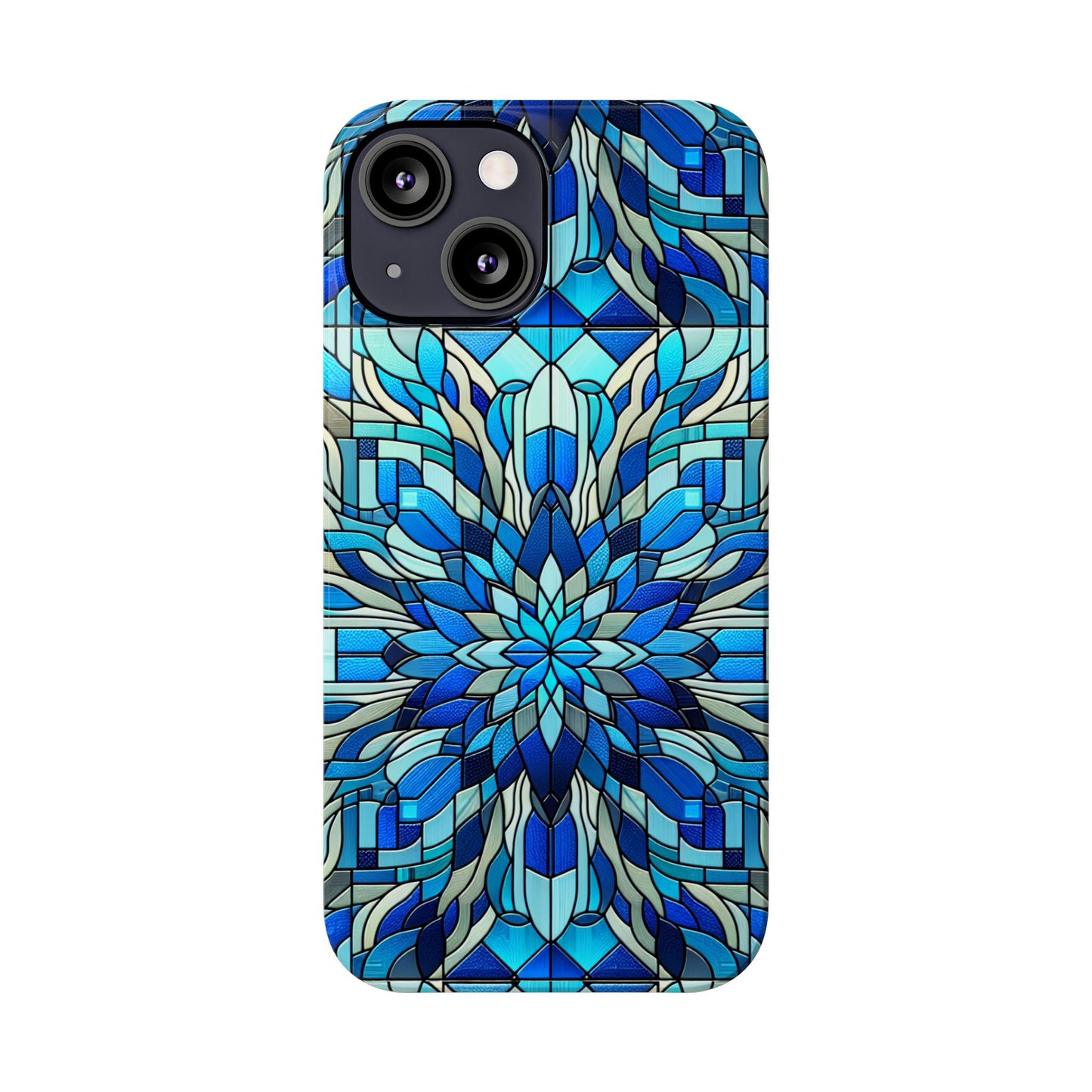 Stained Glass Slim Phone Cases, Floral Phone Covers, Unique Gifts, Artistic Phone Skins, Smartphone Accessories, Stylish Cases