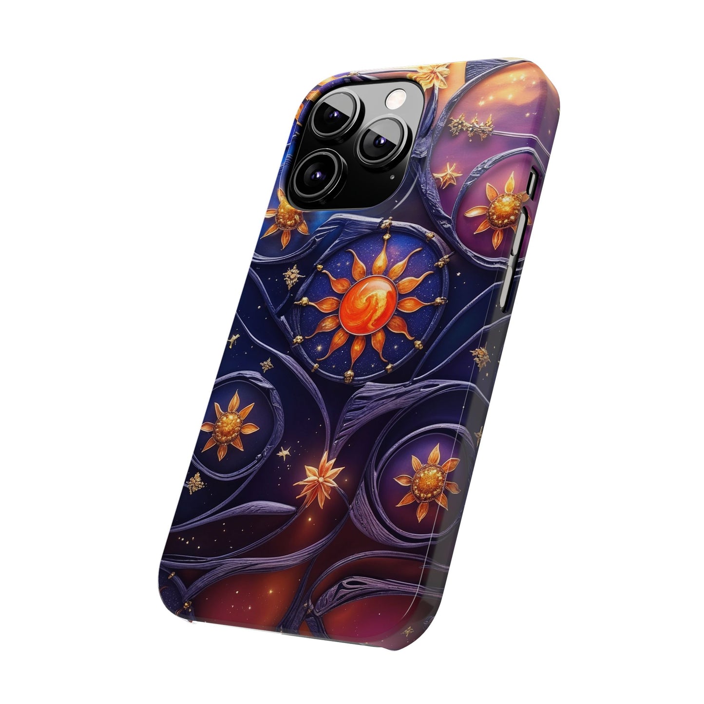 Celestial Slim Phone Cases, Starry Sky Phone Cover, Zodiac Design, Astrology Gift, Cosmic Phone Accessories