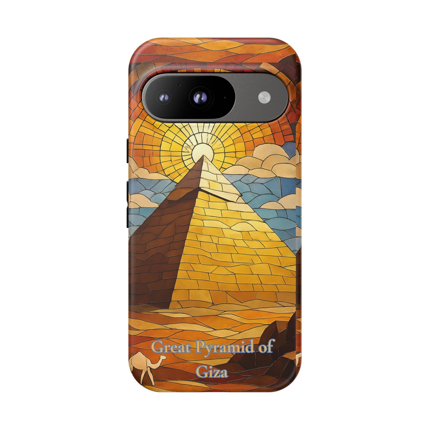 Great Pyramid of Giza Tough Phone Case - Ancient Egypt Aesthetic, World Wonder Art Design, Compatible with iPhone, Galaxy, and Google Phones