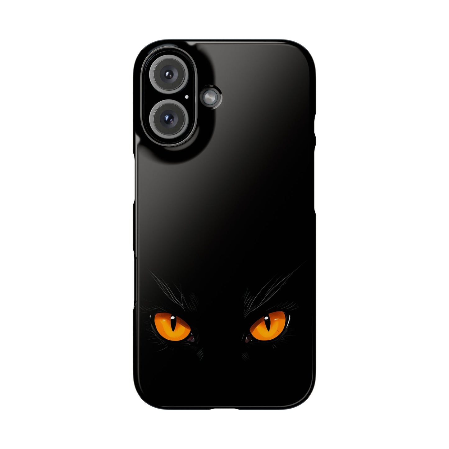 Black Cat Slim Phone Case - Gothic Halloween Aesthetic, Subtle Spookycore Aesthetic, Compatible with iPhone, Galaxy, and Google Phones