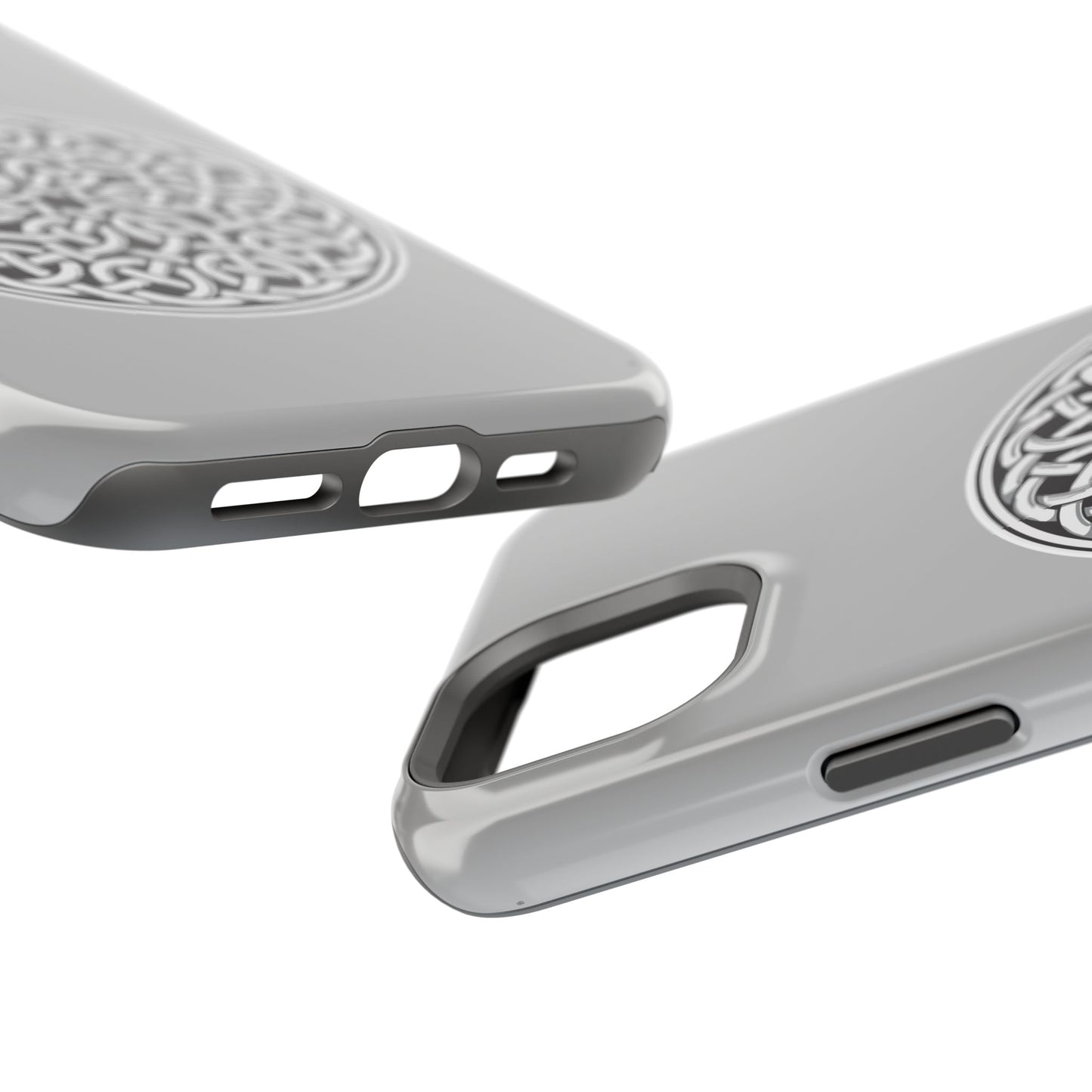 Celtic Knot Magnetic Phone Case, Silver Medallion Design, St. Patrick Phone Cover Compatible with iPhone 17, 16, 15, 14, 13