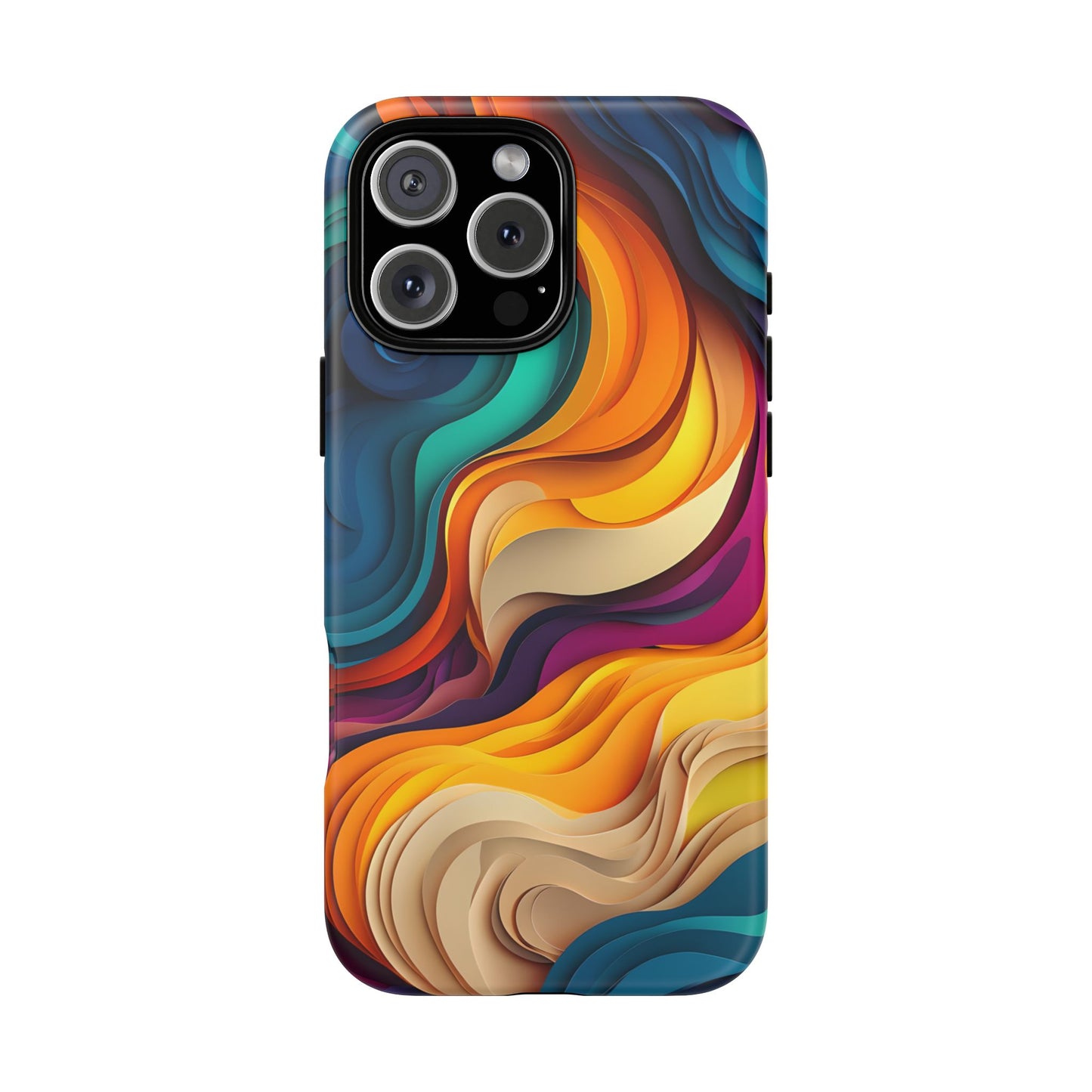 Colorful Modern Art Phone Case, Bold Abstract Swirl Design for iPhone, Samsung, Google Pixel Vibrant Artistic Phone CoverPerfect Gift Idea