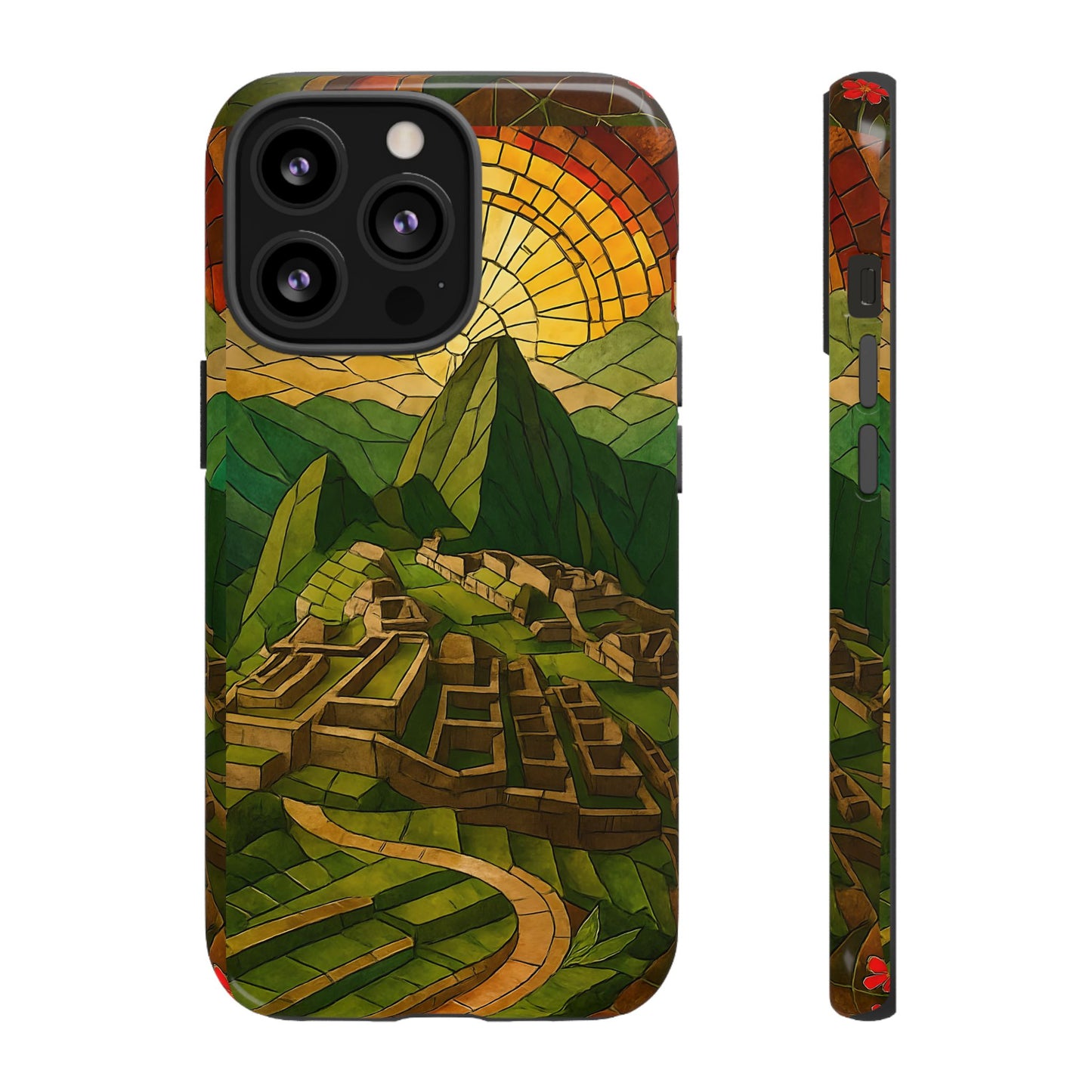 Inca Ruins Tough Phone Case - Machu Picchu Landmark Design, Historic Peru Travel Aesthetic Compatible with iPhone, Galaxy, and Google Phones