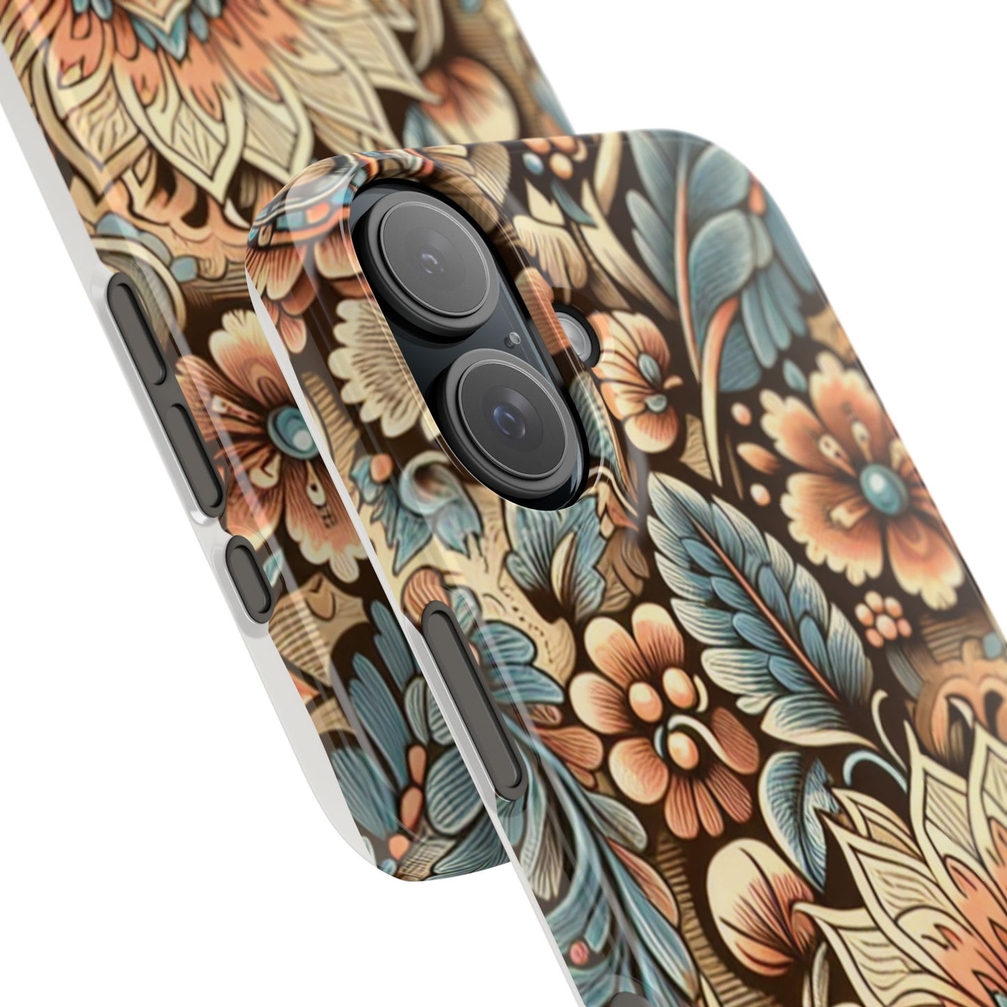 Floral Slim Phone Case, Boho Chic Phone Cover, Stylish Gift for Her, Spring and Summer Accessory, Trendy Phone Protector