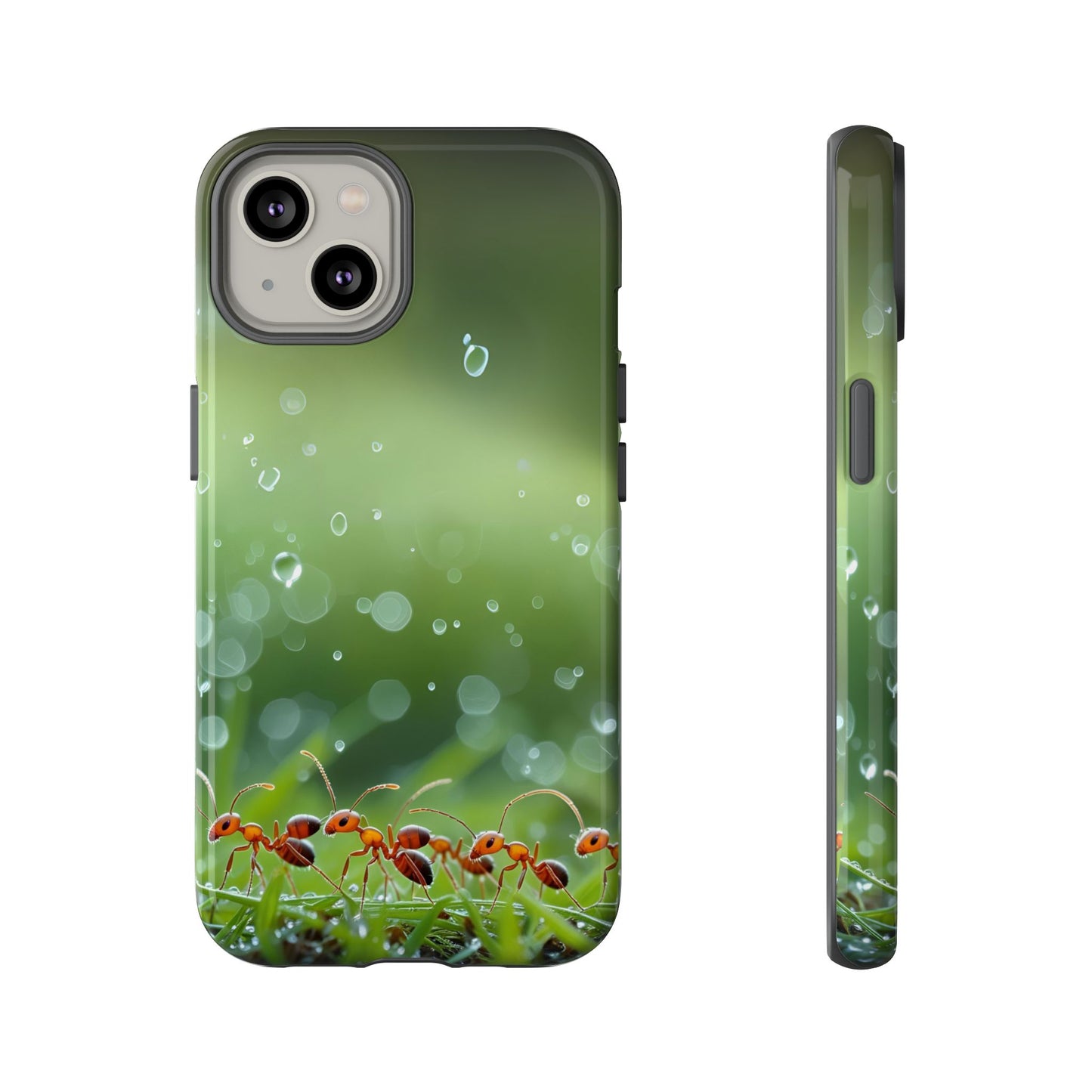 Marching Ant Pattern Tough Phone Case - Realistic Insect Art, Minimalist Nature Aesthetic, Compatible with iPhone, Galaxy, and Google Phones
