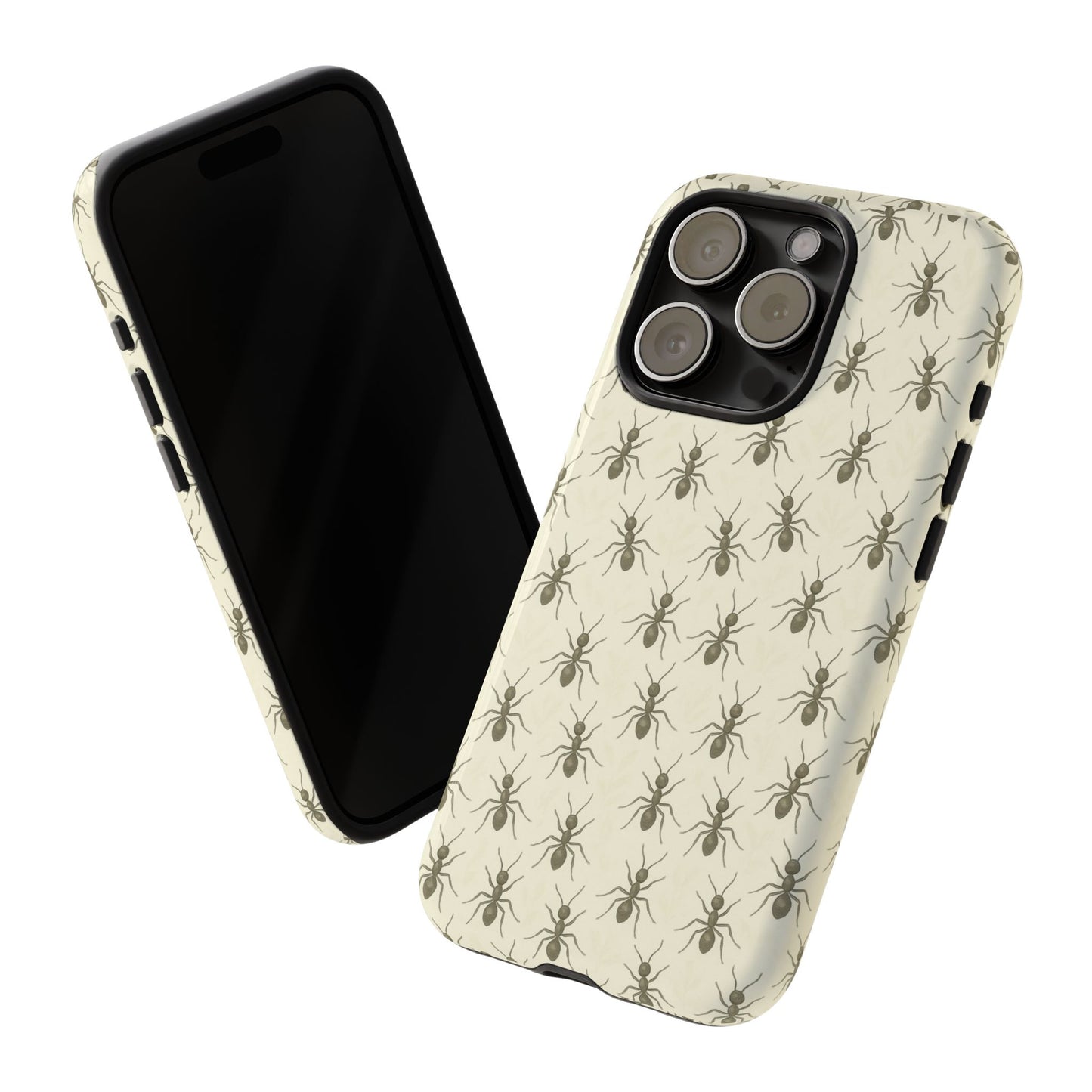 Marching Ant Pattern Tough Phone Case - Realistic Insect Art, Minimalist Nature Aesthetic, Compatible with iPhone, Galaxy, and Google Phones