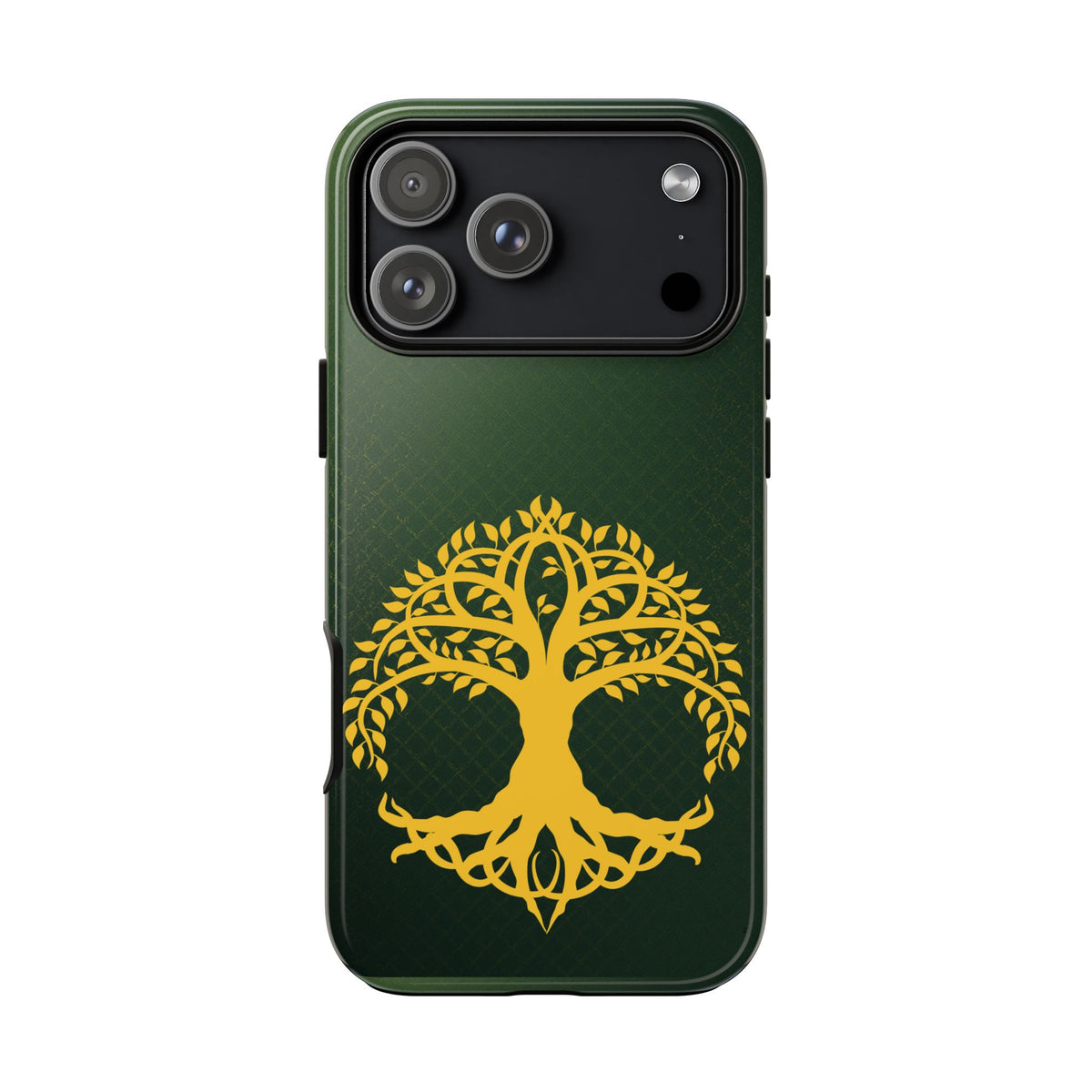 Celtic Tree of Life Tough Phone Case Emerald Gold Irish Symbol Cover iPhone 17 16 15 14 13 Galaxy Google