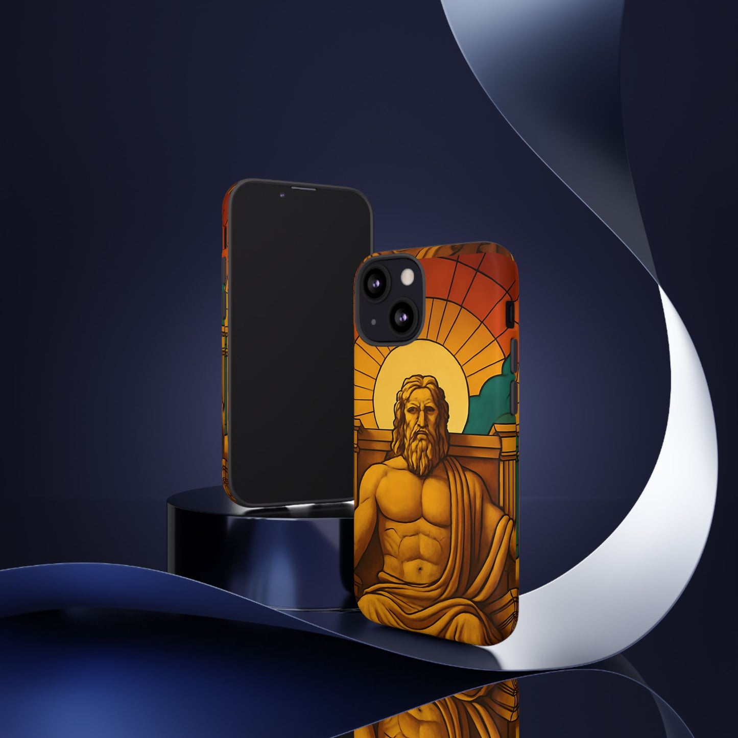 Olympia Zeus Statue Tough Phone Case - Classic Greek Art Design, Historic World Wonder Aesthetic, Compatible with iPhone, Galaxy, and Google