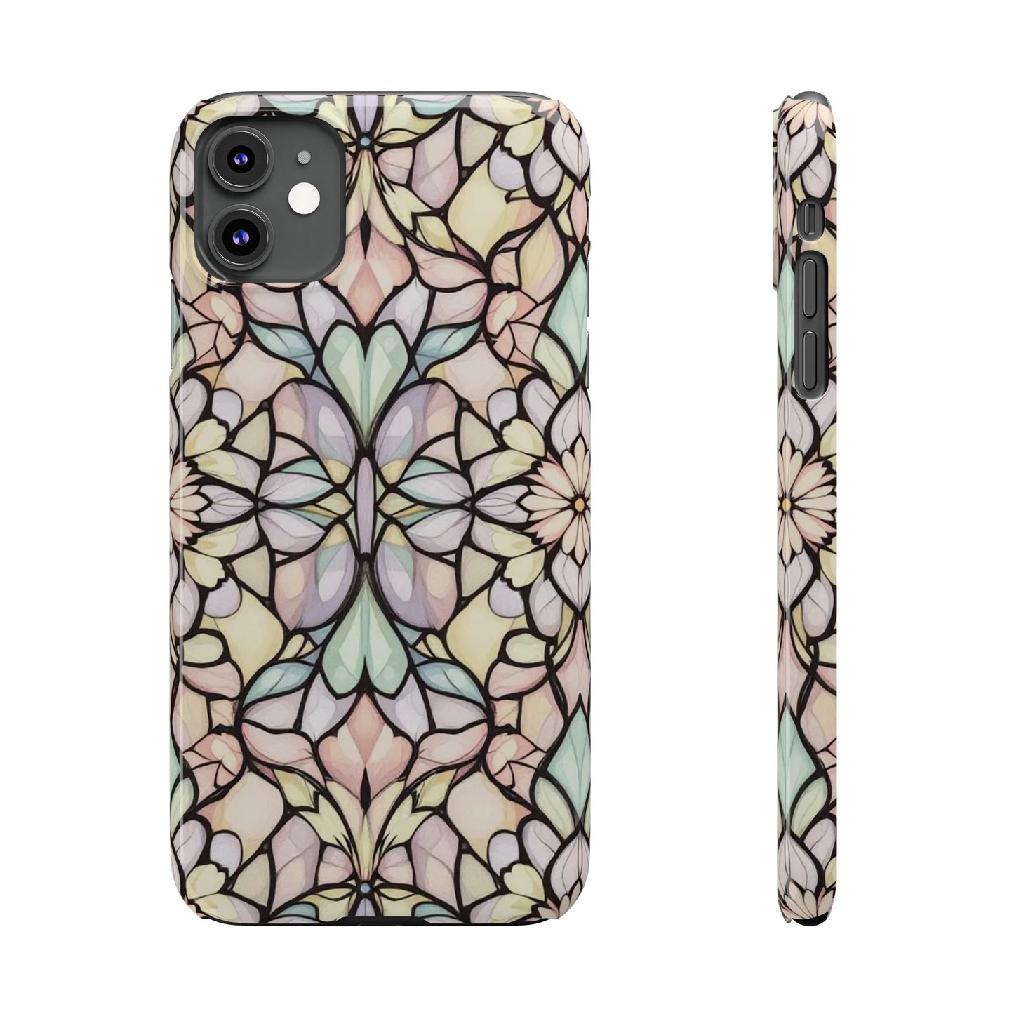Floral Pattern Slim Phone Case - Perfect Gift for Nature Lovers, Stylish Accessory, Mobile Protection, Unique Design, Spring Vibes