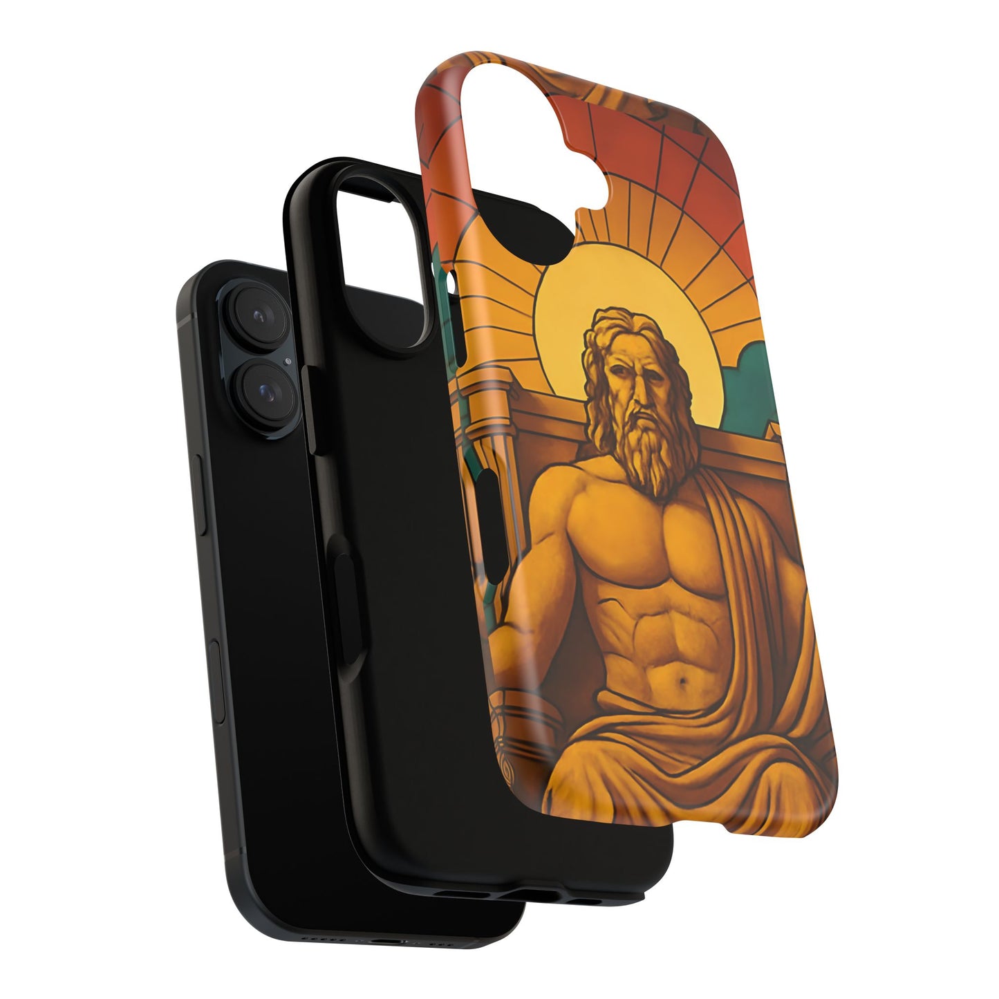 Olympia Zeus Statue Tough Phone Case - Classic Greek Art Design, Historic World Wonder Aesthetic, Compatible with iPhone, Galaxy, and Google