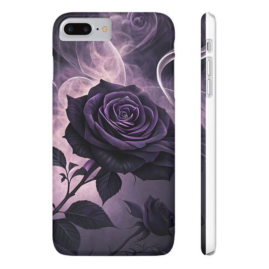 Elegant Purple Rose Phone Cases, Stylish Slim Cases for Flower Lovers, Floral Accessories, Birthday Gifts, Unique Phone Covers