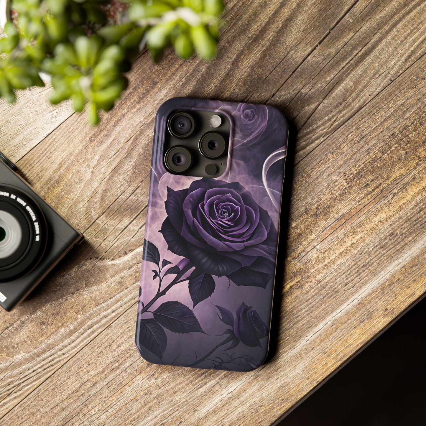 Elegant Purple Rose Phone Cases, Stylish Slim Cases for Flower Lovers, Floral Accessories, Birthday Gifts, Unique Phone Covers