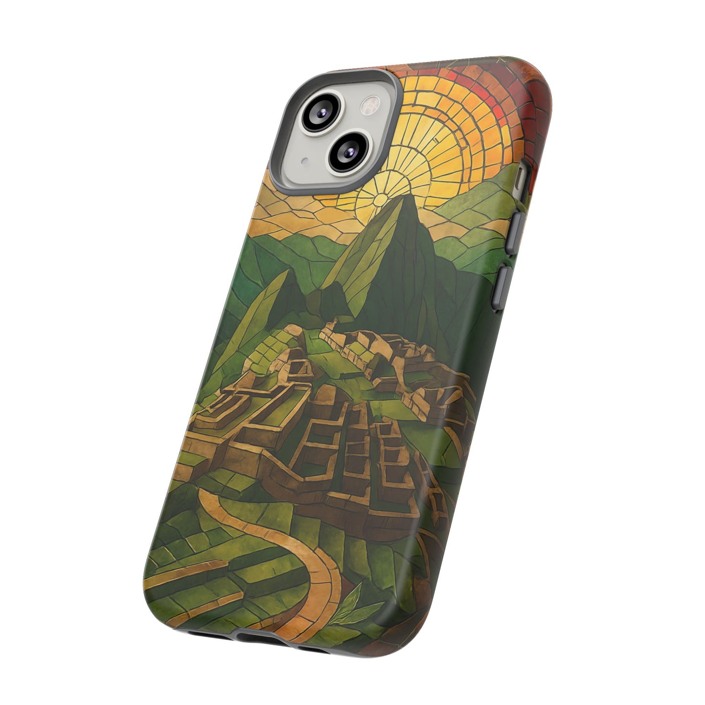 Inca Ruins Tough Phone Case - Machu Picchu Landmark Design, Historic Peru Travel Aesthetic Compatible with iPhone, Galaxy, and Google Phones