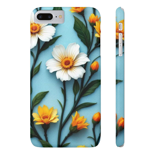 Floral Slim Phone Case, Smartphone Accessories, Gift for Her, Nature Lover Gift, Spring Decor, Cute Phone Cover