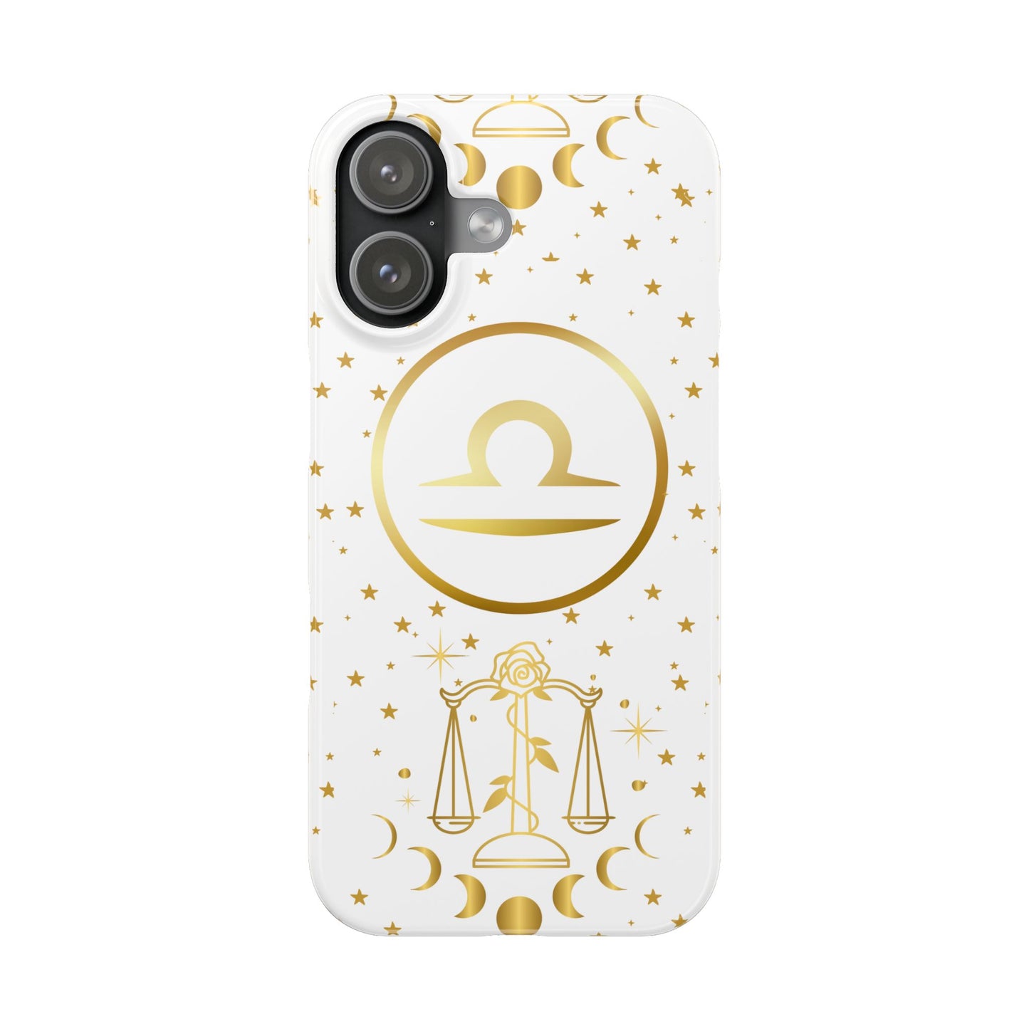 Libra Zodiac Slim Phone Case Astrology Gift for Her, Celestial Star Sign Cover, Birthday Gift, Compatible with iPhone 17, 16, 15, 14, 13
