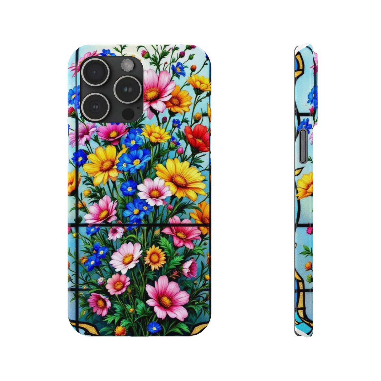 Vibrant Floral Slim Phone Cases | Cute Phone Cover Gifts for Nature Lovers, Spring Decor, Birthday or Holiday Gifts, Flower Design