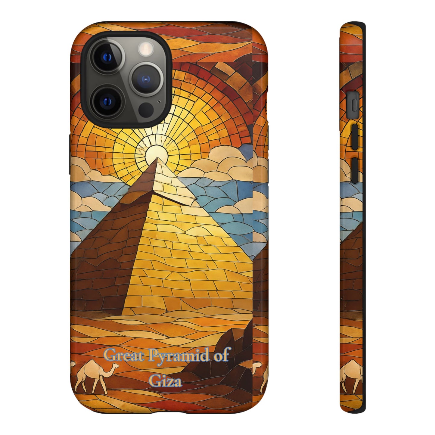Great Pyramid of Giza Tough Phone Case - Ancient Egypt Aesthetic, World Wonder Art Design, Compatible with iPhone, Galaxy, and Google Phones