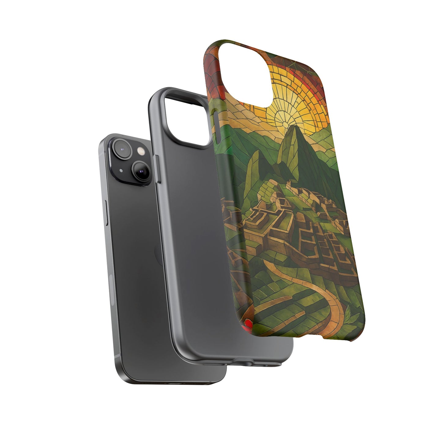 Inca Ruins Tough Phone Case - Machu Picchu Landmark Design, Historic Peru Travel Aesthetic Compatible with iPhone, Galaxy, and Google Phones