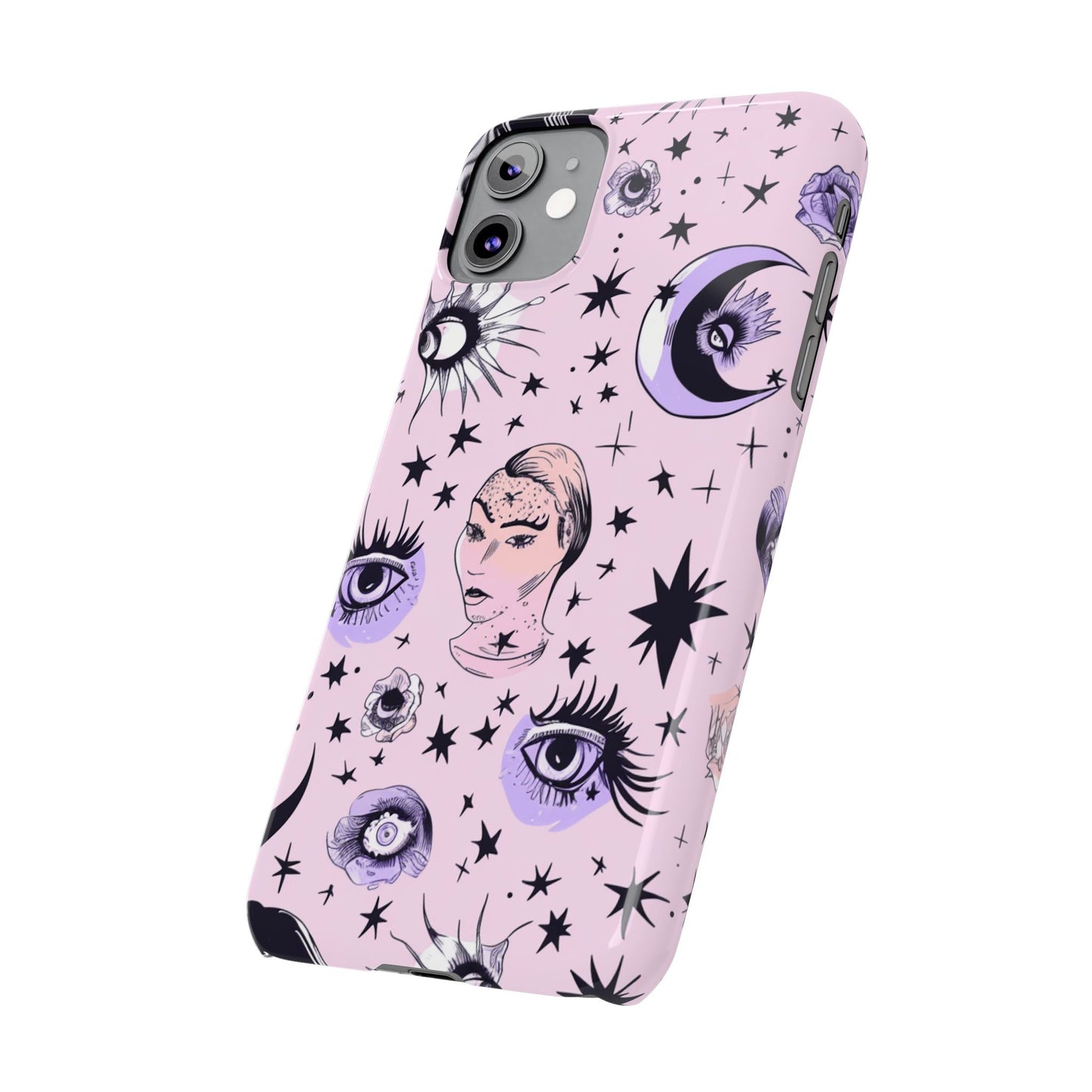 Celestial Slim Phone Cases - Stylish Cosmic Design, Personalized Phone Protectors, Astrology Gifts, Unique Phone Accessories, Moon & Stars