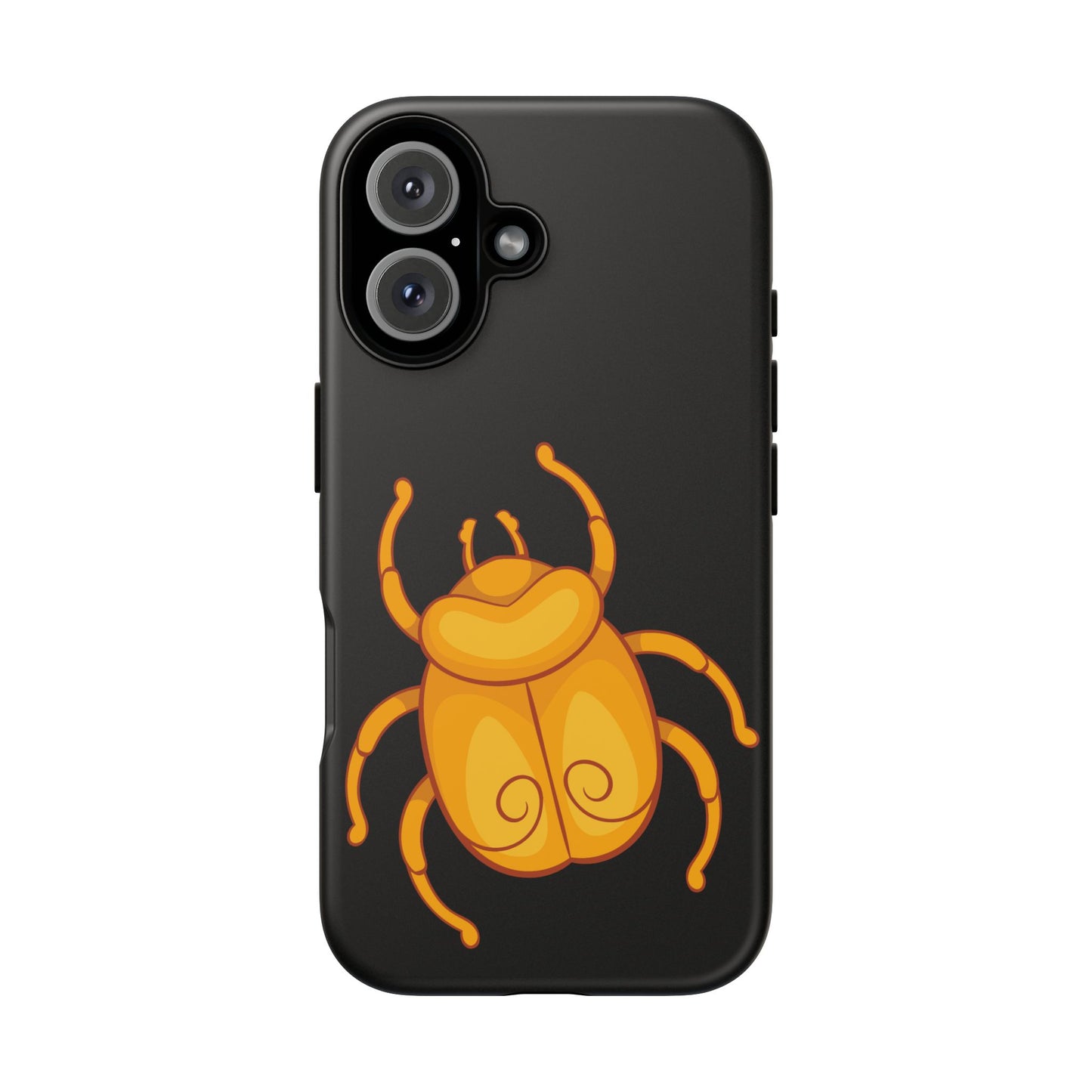 Ancient Egyptian Scarab Tough Phone Case - Gold Beetle Design, Mythological Insect Art, Compatible with iPhone, Galaxy, and Google Phones