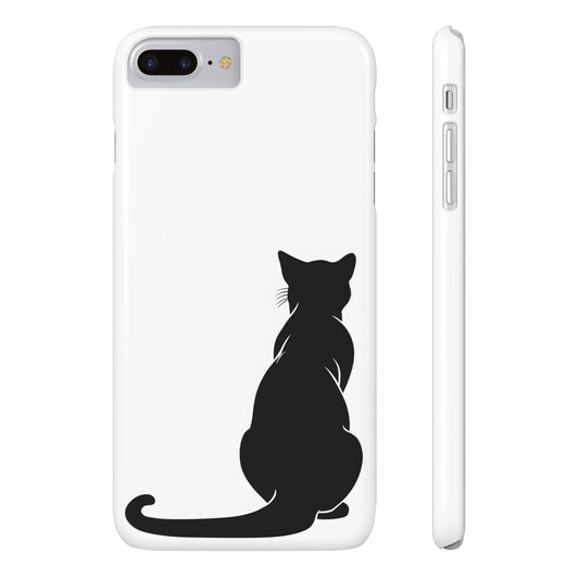 Black Cat Halloween Slim Phone Case Coquette, Creepy Cute Gift for Her, Goth Coquette Spooky Case, Compatible with iPhone, Galaxy, Google