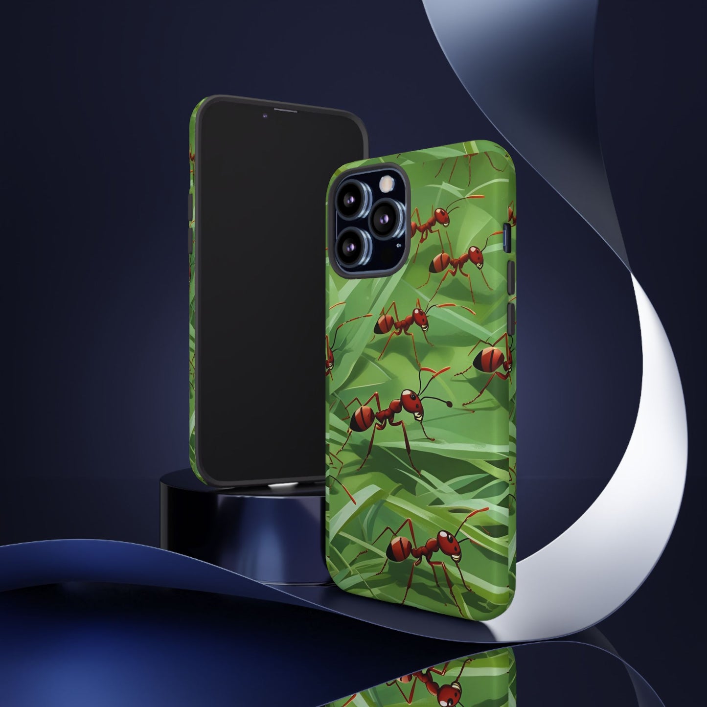 Marching Ant Pattern Tough Phone Case - Realistic Insect Art, Minimalist Nature Aesthetic, Compatible with iPhone, Galaxy, and Google Phones