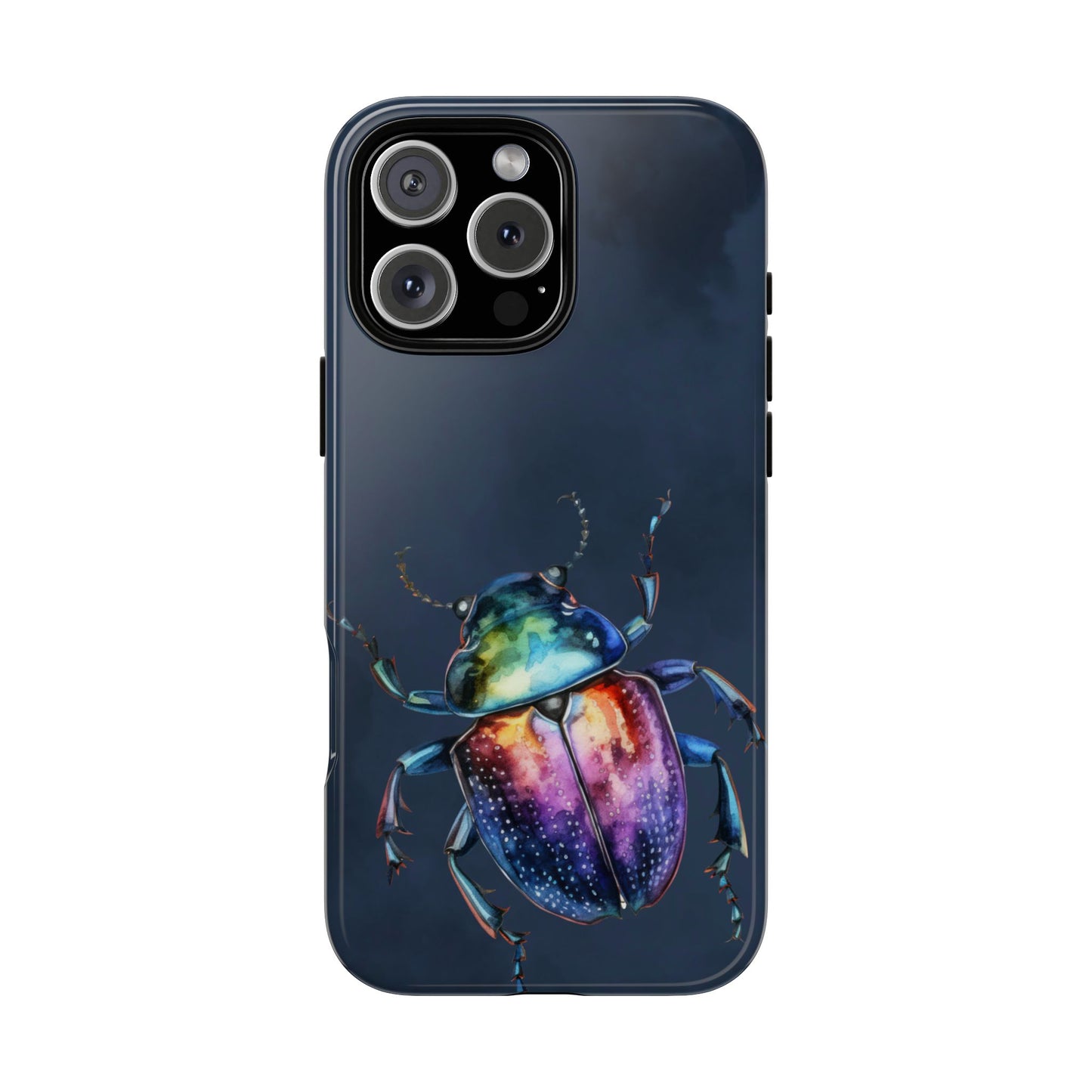Iridescent Beetle Tough Phone Case - Insect Art Design, Nature-Inspired Pattern, Compatible with iPhone, Galaxy, and Google Phones