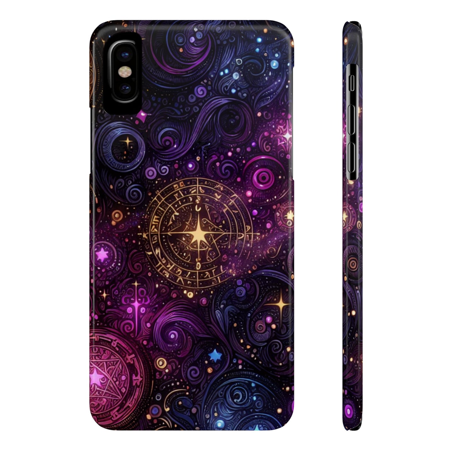 Galactic Slim Phone Cases - Cosmic Design, Astrology Gift, Galaxy Phone Cover, Starry Night Case, Space Lover Accessory