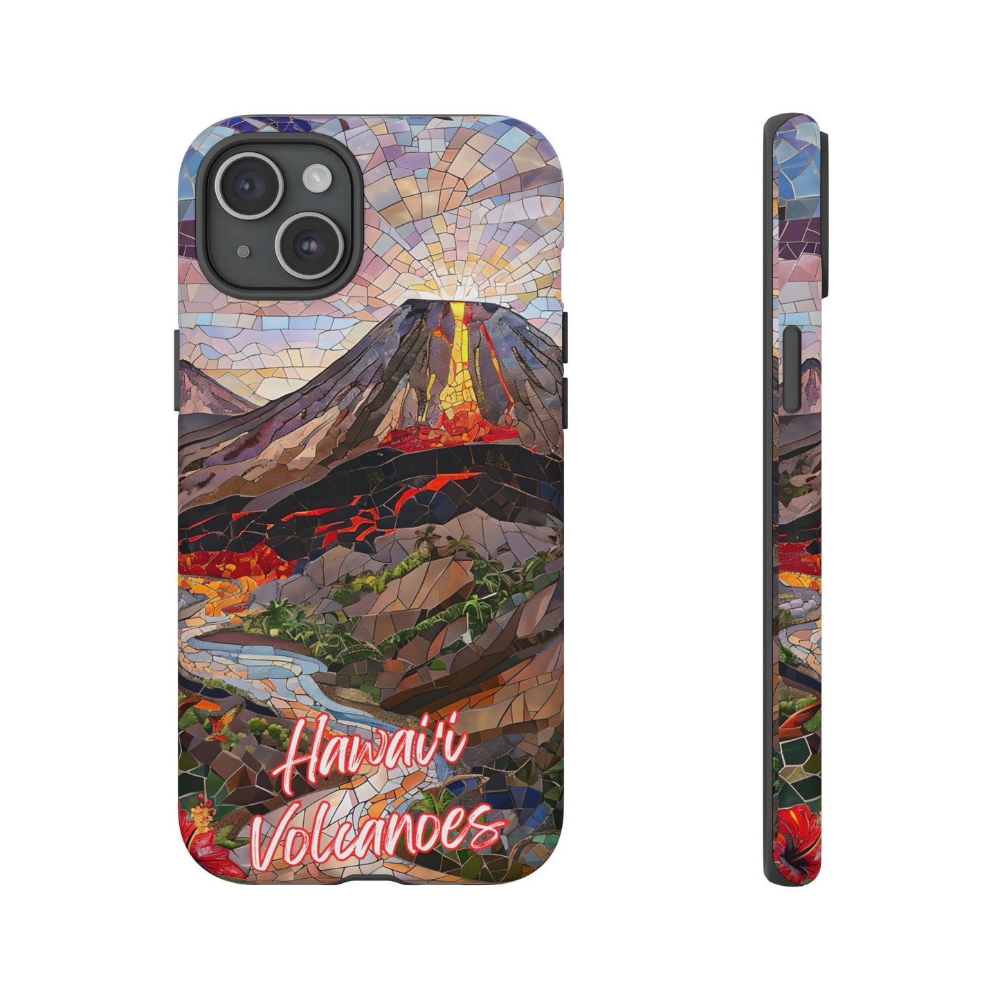 Hawaii Volcanoes National Park Hawaii Phone Case, Mosaic Phone Case, Hawaii Nature Art, National Park Gift, Scenic Waterfall Phone Cover