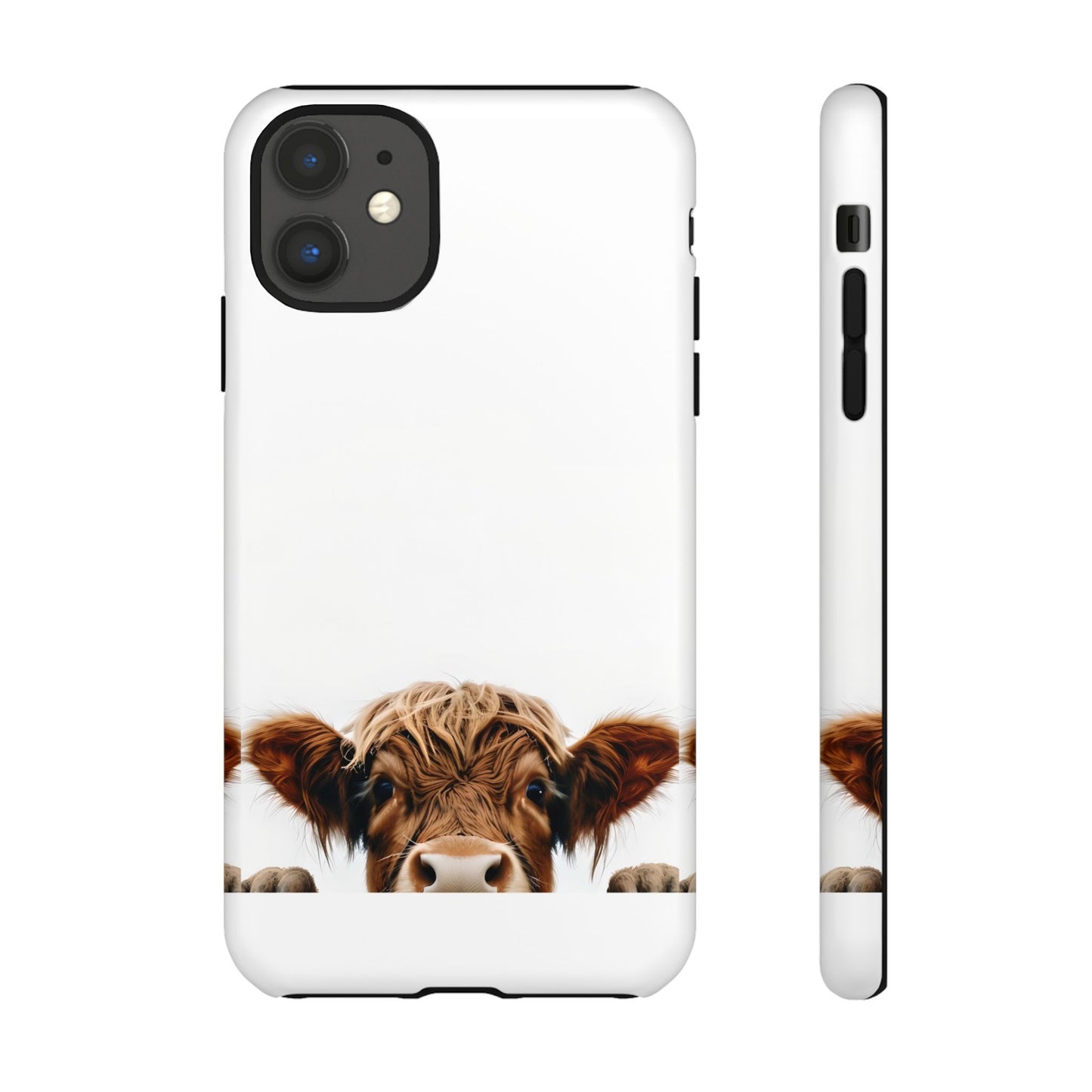 Highland Cow Phone Case - Cute Animal Lover Gift , Wildlife Nature Tough Phone Case , Compatible with iPhone, Galaxy, Google