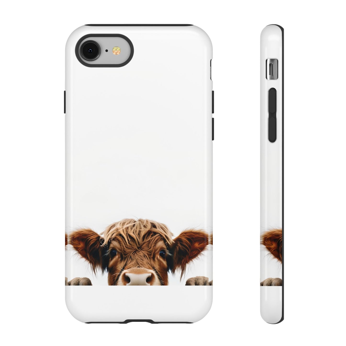 Highland Cow Phone Case - Cute Animal Lover Gift , Wildlife Nature Tough Phone Case , Compatible with iPhone, Galaxy, Google
