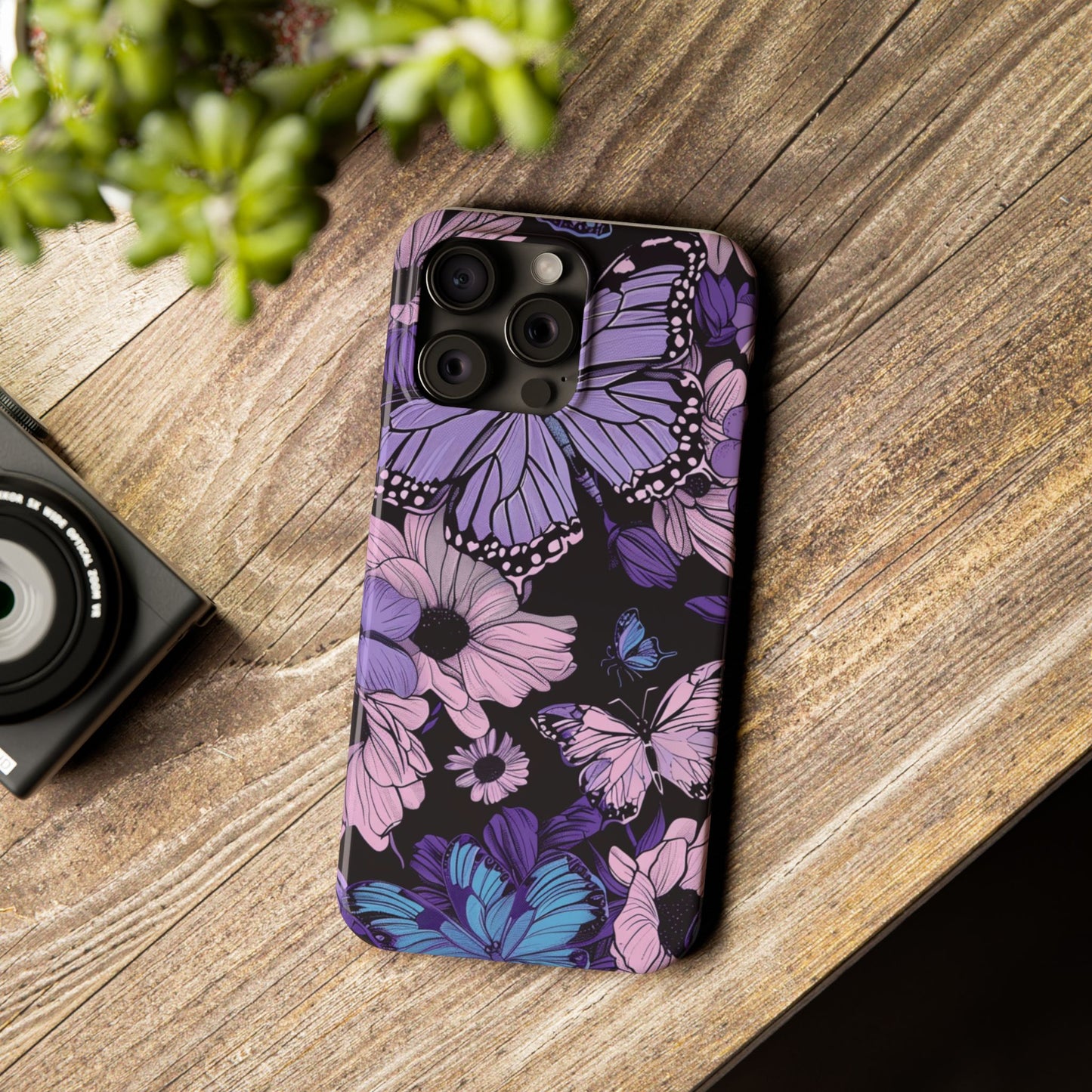 Butterfly Floral Phone Case | Slim Phone Cases for Nature Lovers, Floral Gifts, Trendy Accessories, Spring Vibes, Unique Phone Cover