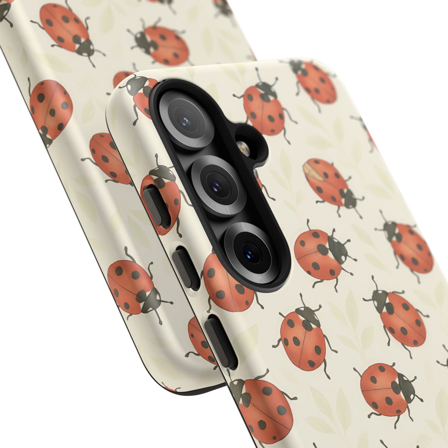 Ladybug Tough Phone Case - Cute Insect Aesthetic, Nature-Inspired Pattern Art, Compatible with iPhone, Galaxy, and Google Phones