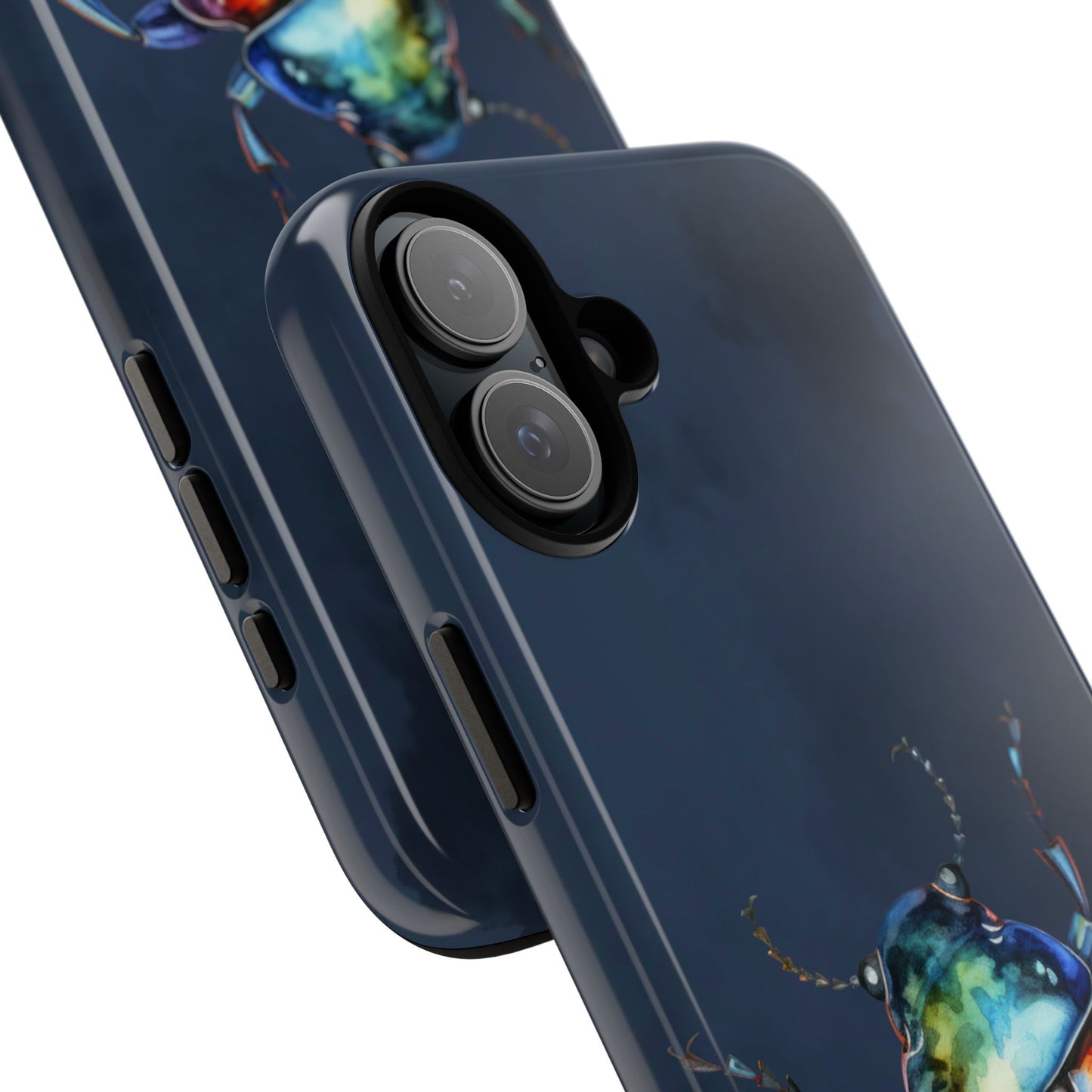 Iridescent Beetle Tough Phone Case - Insect Art Design, Nature-Inspired Pattern, Compatible with iPhone, Galaxy, and Google Phones