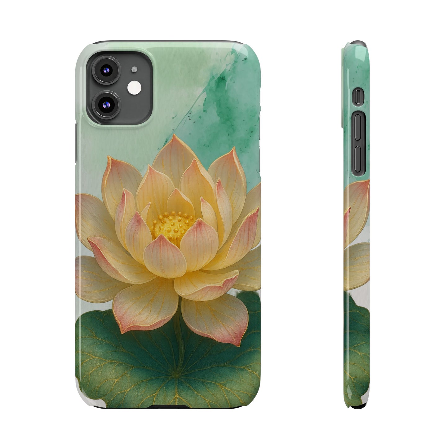 Lotus Blossom Slim Phone Cases, Floral Phone Covers, Nature-Inspired Accessories, Perfect Gift for Garden Lovers, Birthday Present