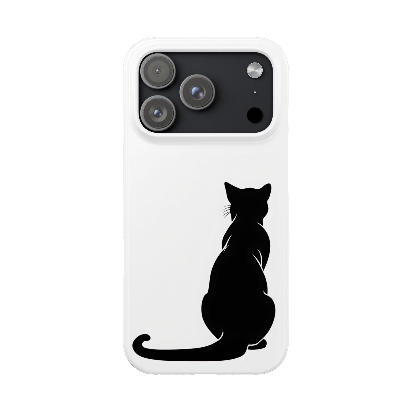 Black Cat Halloween Slim Phone Case Coquette, Creepy Cute Gift for Her, Goth Coquette Spooky Case, Compatible with iPhone, Galaxy, Google