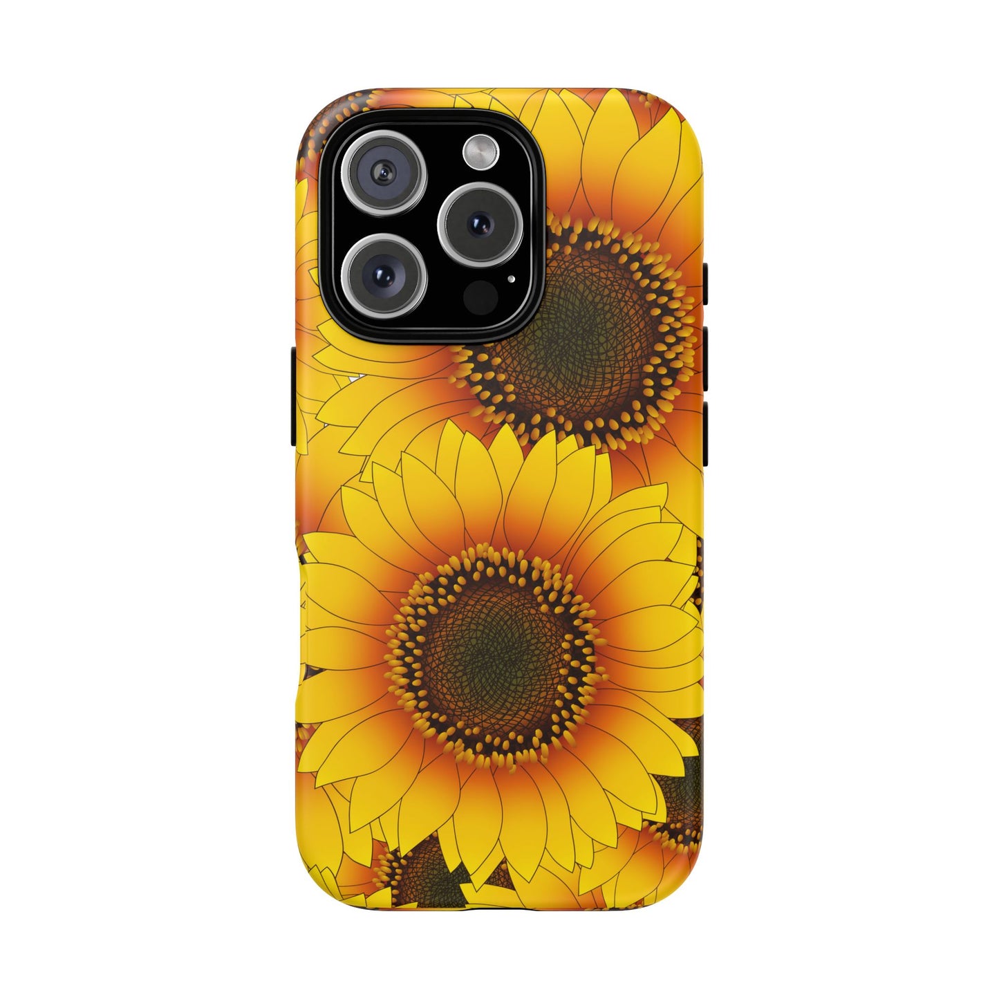 Sunflower Aesthetic Tough Phone Case - Bright Floral Art, Bold Yellow Sunflower Design, Compatible with iPhone, Galaxy, and Google Phones