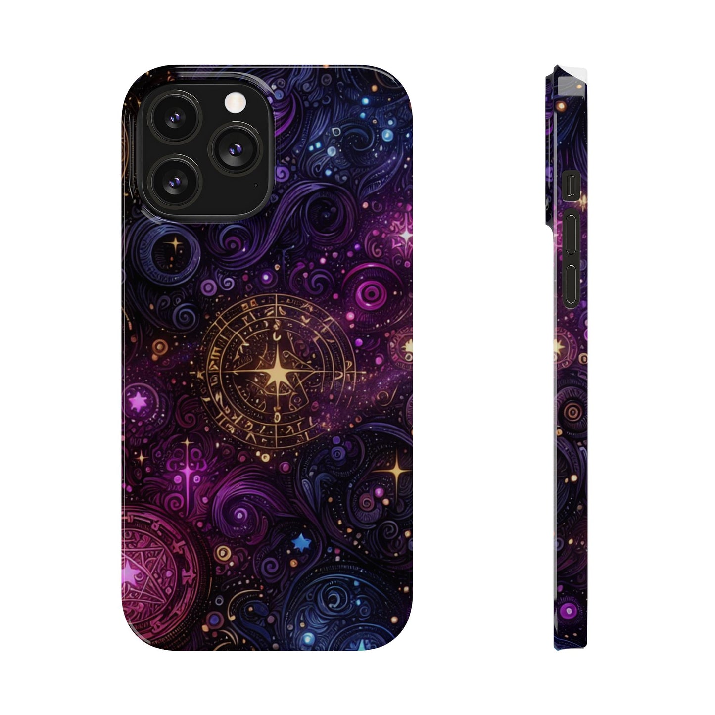 Galactic Slim Phone Cases - Cosmic Design, Astrology Gift, Galaxy Phone Cover, Starry Night Case, Space Lover Accessory