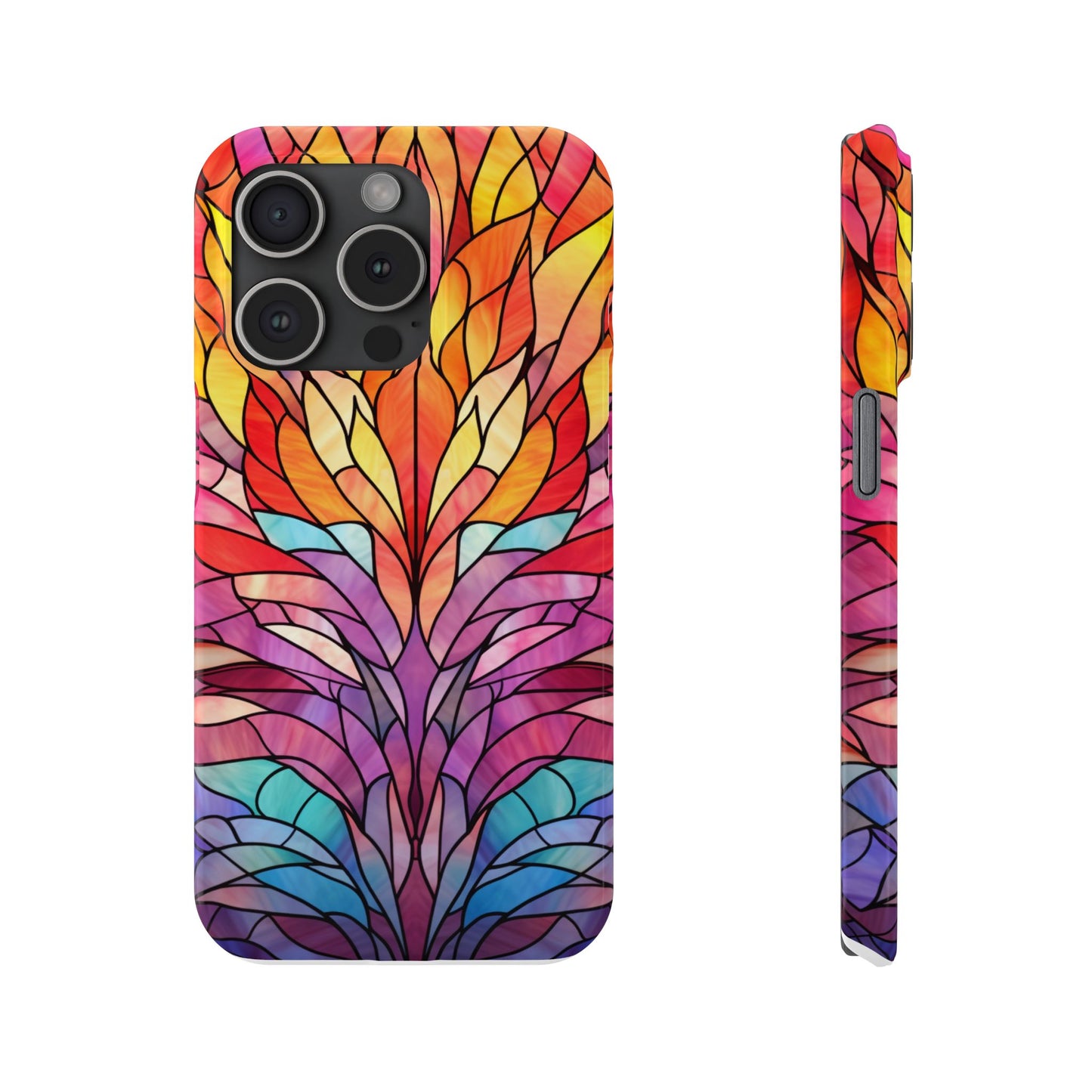 Vibrant Floral Slim Phone Cases, Colorful Smartphone Cover, Artistic Phone Skin, Unique Gift for Her, Nature-Inspired Accessory