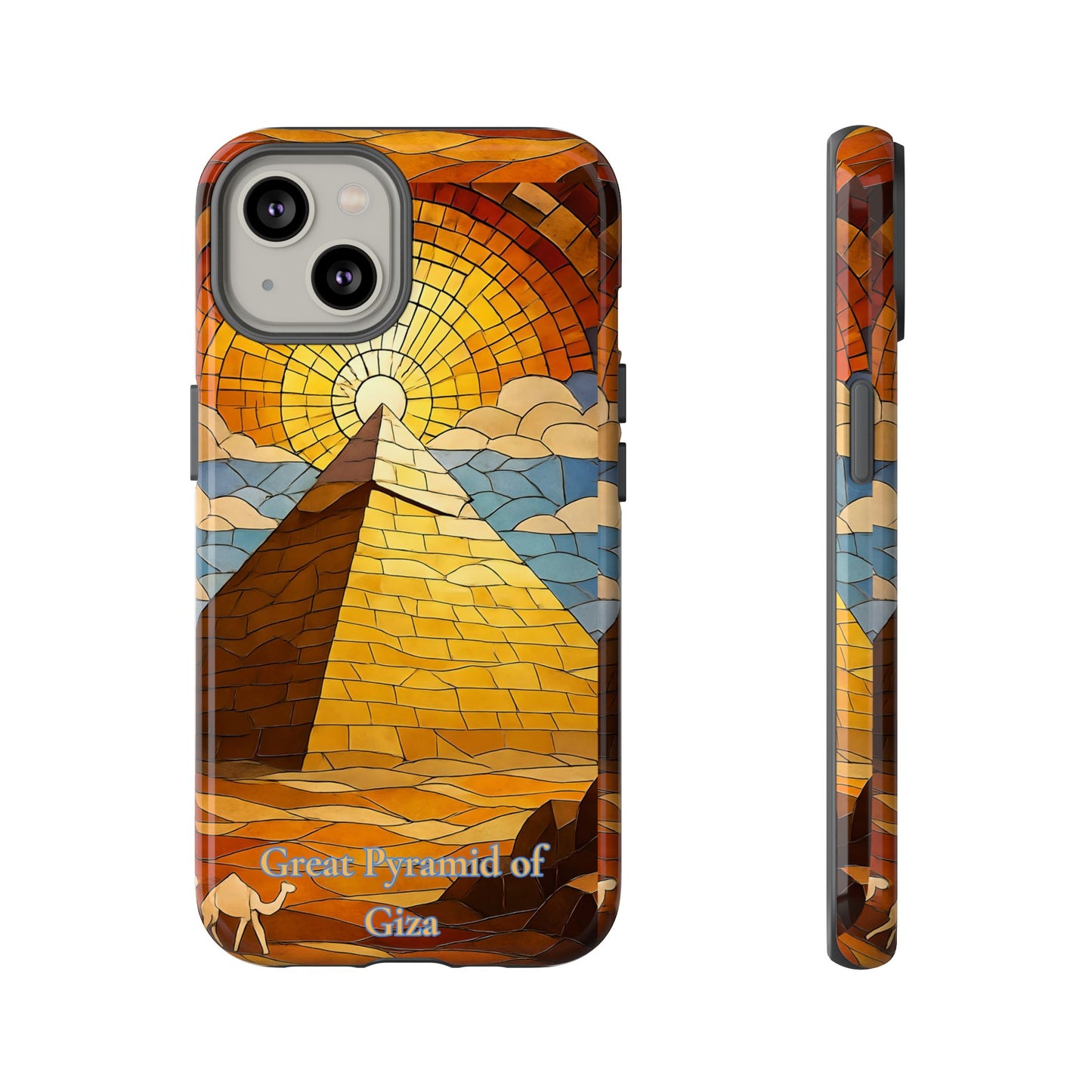 Great Pyramid of Giza Tough Phone Case - Ancient Egypt Aesthetic, World Wonder Art Design, Compatible with iPhone, Galaxy, and Google Phones