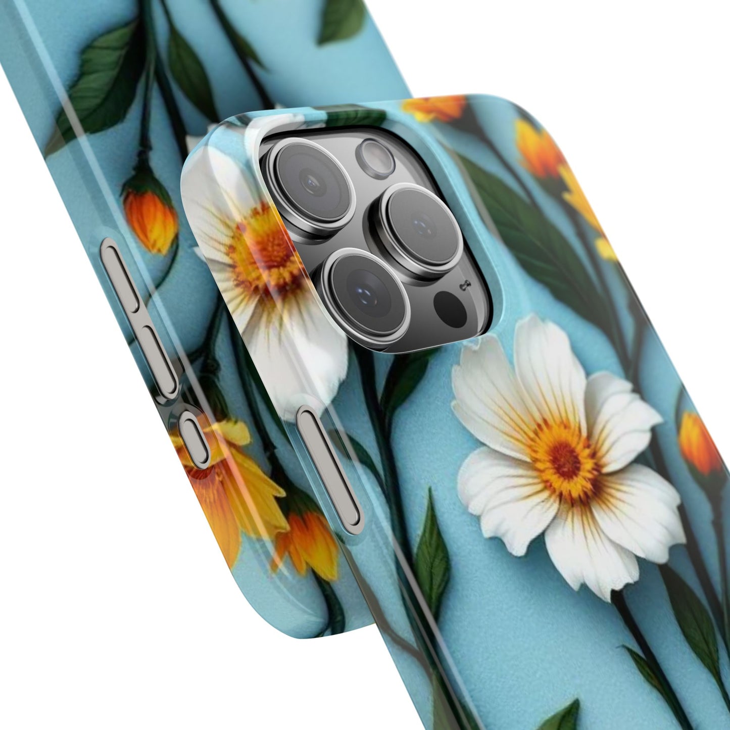 Floral Slim Phone Case, Smartphone Accessories, Gift for Her, Nature Lover Gift, Spring Decor, Cute Phone Cover