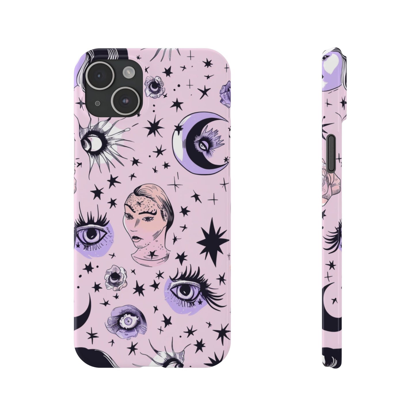 Celestial Slim Phone Cases - Stylish Cosmic Design, Personalized Phone Protectors, Astrology Gifts, Unique Phone Accessories, Moon & Stars