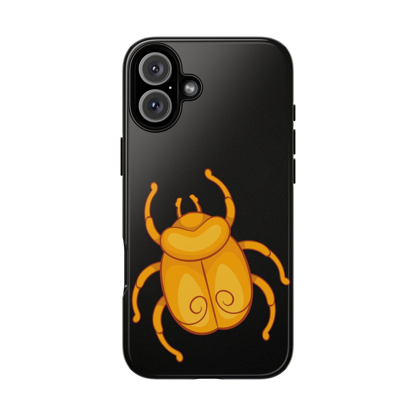 Ancient Egyptian Scarab Tough Phone Case - Gold Beetle Design, Mythological Insect Art, Compatible with iPhone, Galaxy, and Google Phones