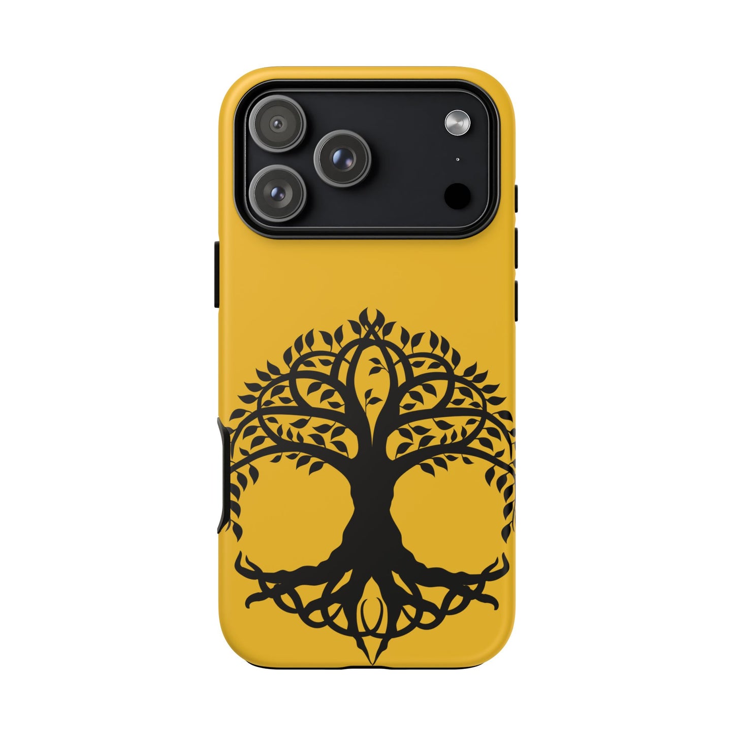 Tough Case Celtic Tree of Life Gold and Black Design, Compatible with iPhone 17, 16, 15, 14, 13, Galaxy, Google, Irish Heritage Art