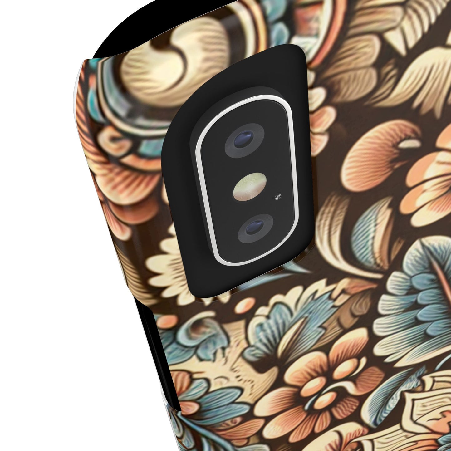 Floral Slim Phone Case, Boho Chic Phone Cover, Stylish Gift for Her, Spring and Summer Accessory, Trendy Phone Protector