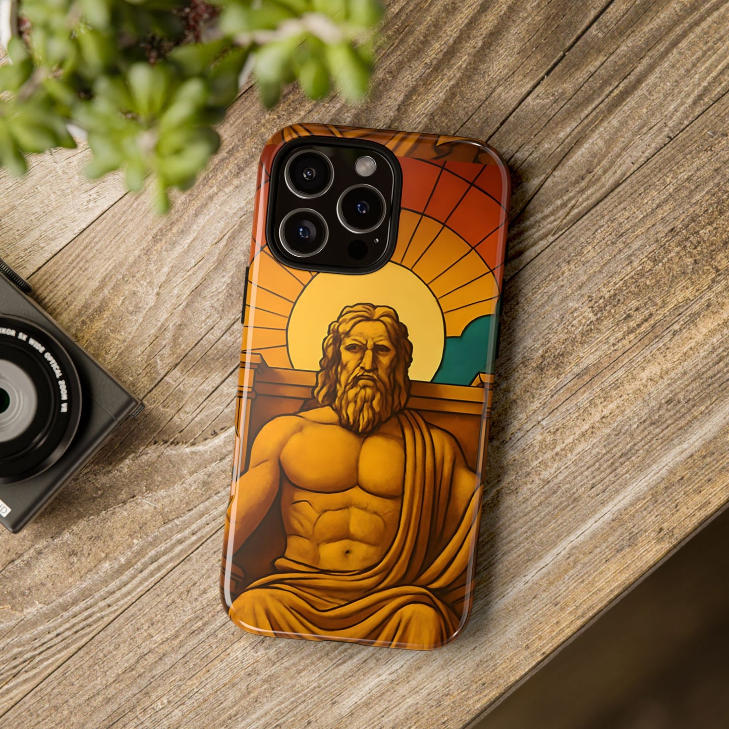 Olympia Zeus Statue Tough Phone Case - Classic Greek Art Design, Historic World Wonder Aesthetic, Compatible with iPhone, Galaxy, and Google