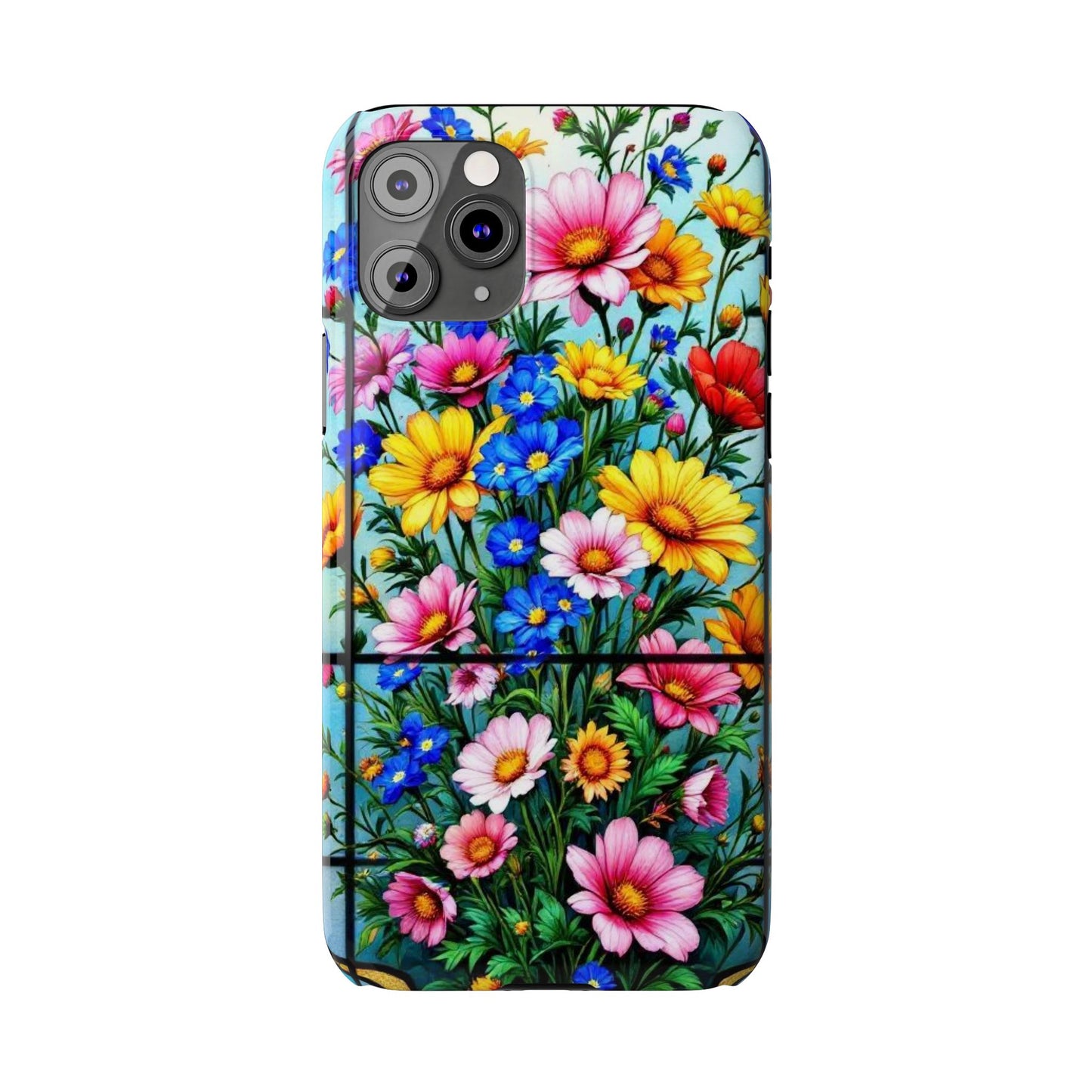 Vibrant Floral Slim Phone Cases | Cute Phone Cover Gifts for Nature Lovers, Spring Decor, Birthday or Holiday Gifts, Flower Design