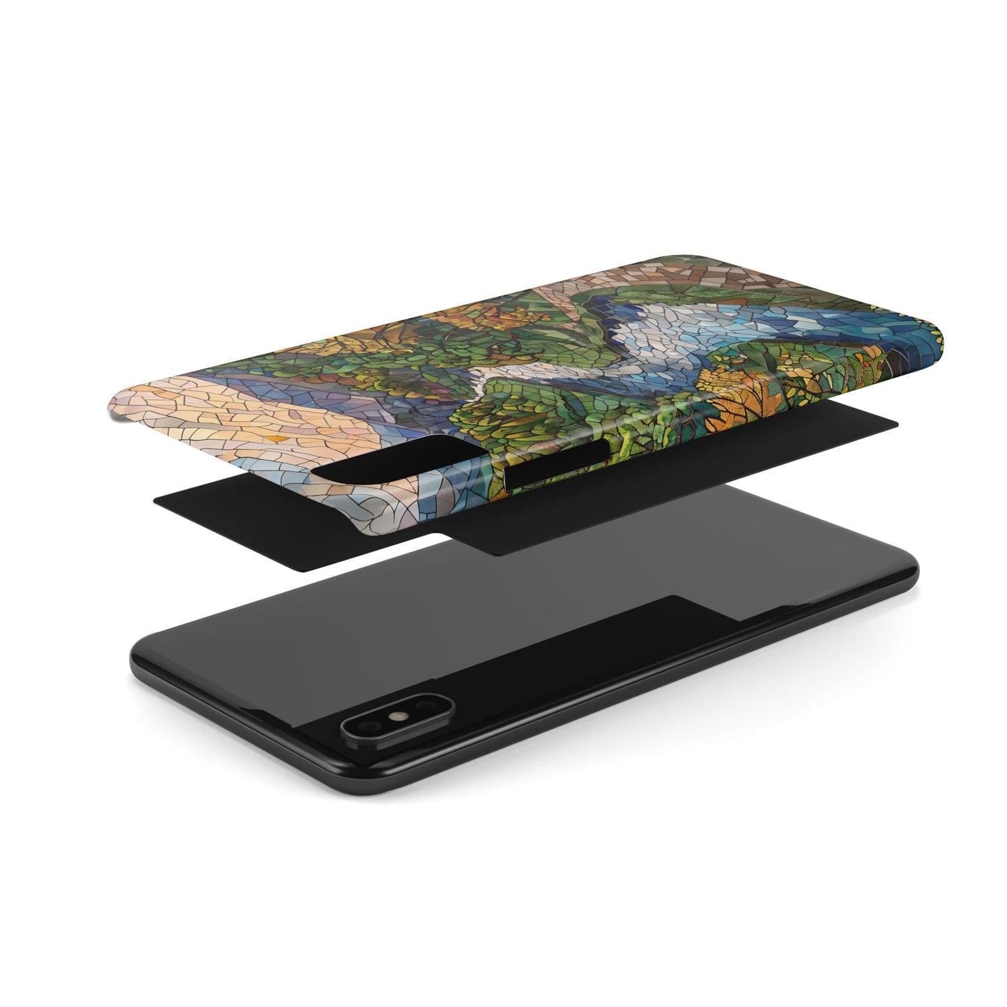 Cuyahoga Valley Mosaic Slim Phone Case, Midwest Forest Art, Scenic Nature Aesthetic, Unique Gift for Nature Lovers