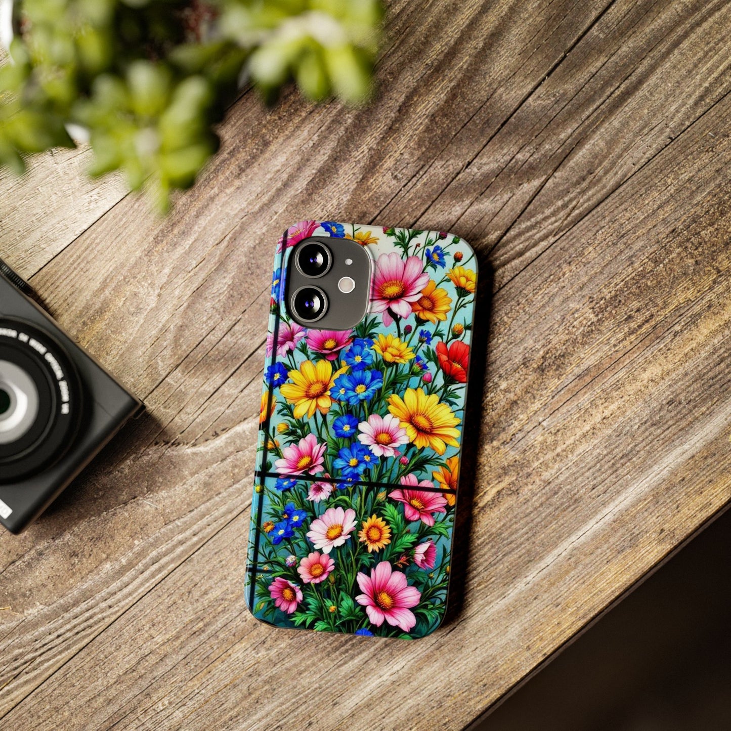Vibrant Floral Slim Phone Cases | Cute Phone Cover Gifts for Nature Lovers, Spring Decor, Birthday or Holiday Gifts, Flower Design