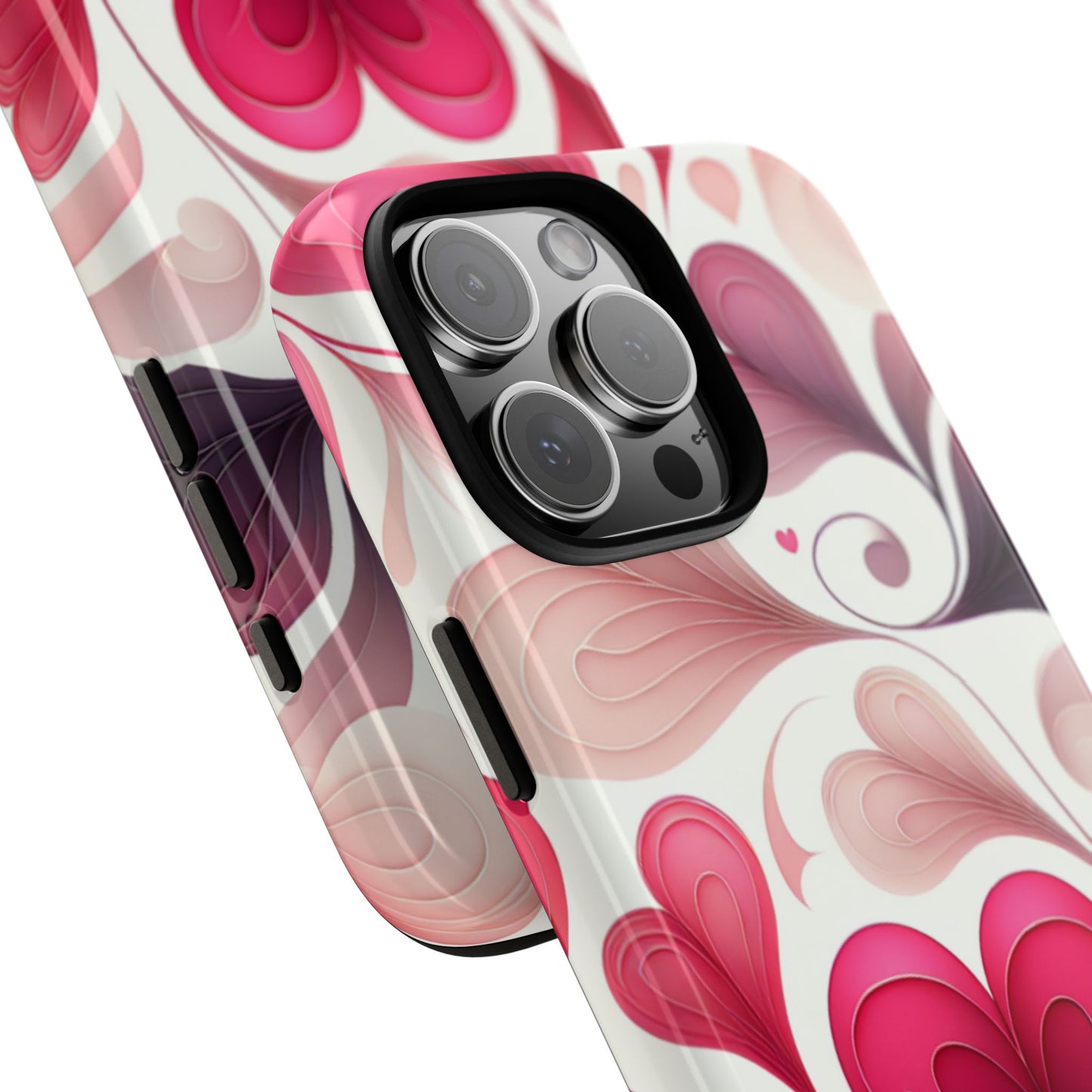 Coquette Romance Stained Glass Design Heart Case for iPhone 16 15 14 13 12 11 Pro Max & Samsung Galaxy - Cute Tough Romantic Gift for Her